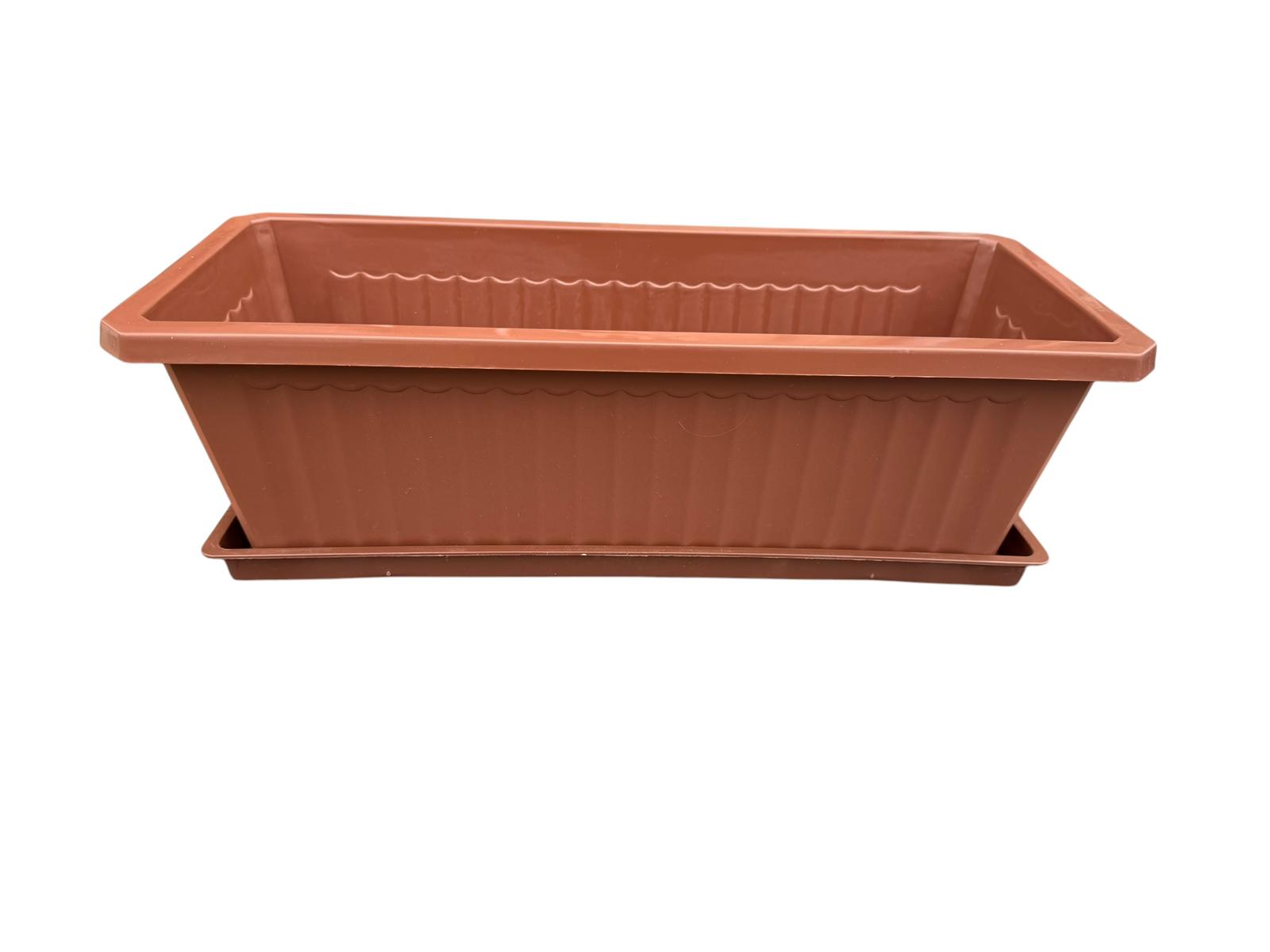 Crilemar - Jardiniera cu tava Maro 40 cm - Brown