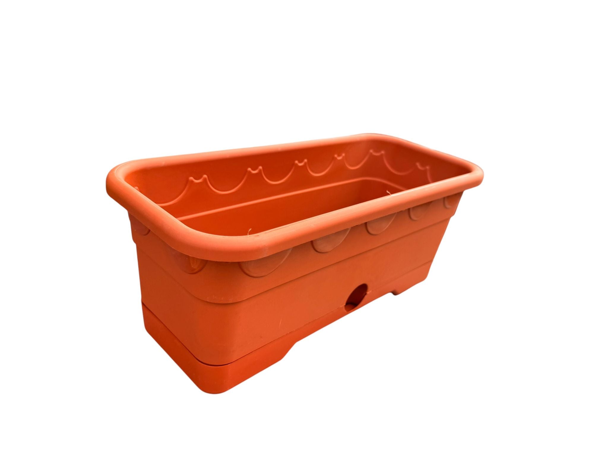 Jardiniera din plastic cu rezervor teracota 33 cm