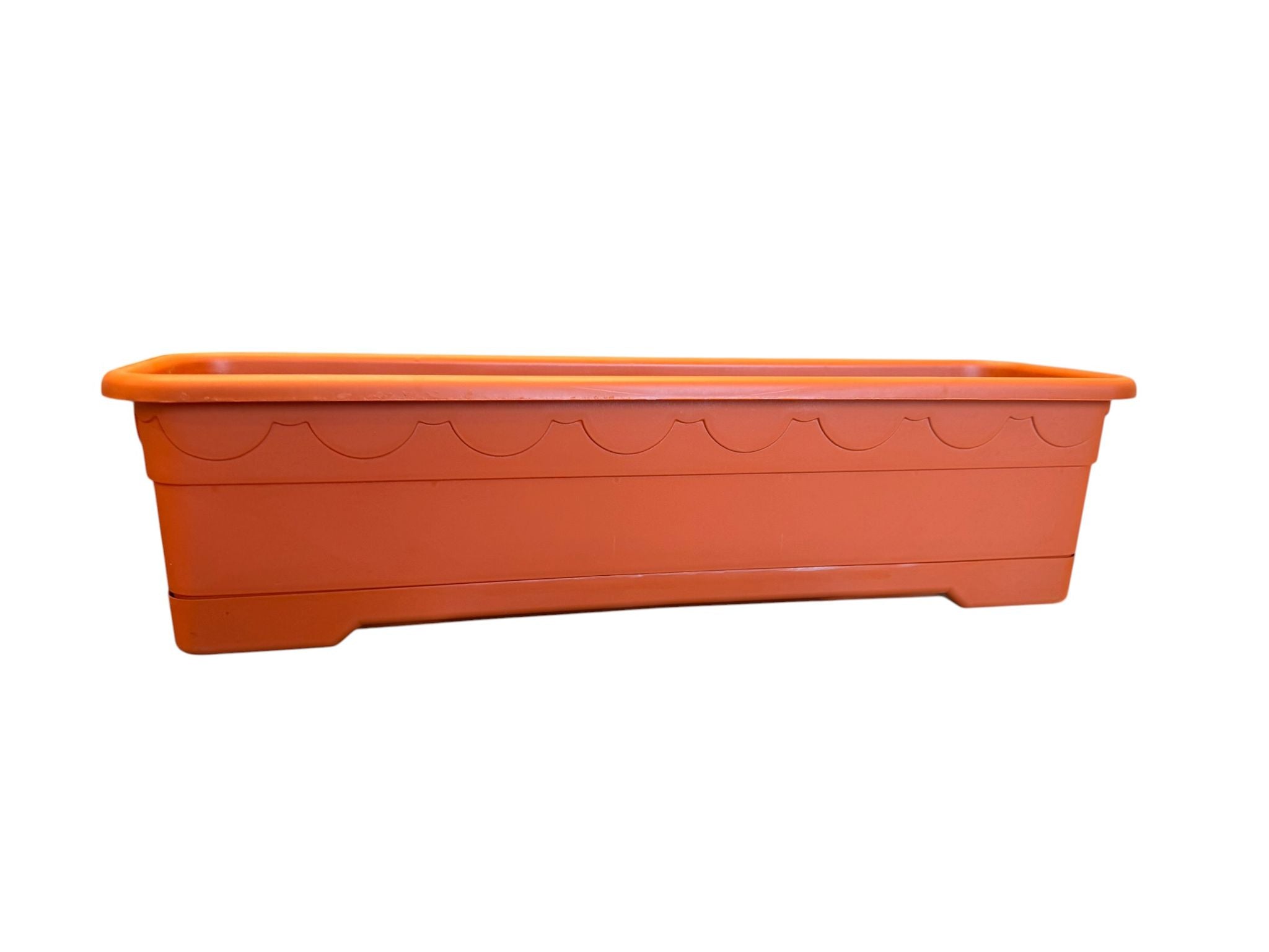 Jardiniera din plastic teracota 50x13x13 cm cu tavita