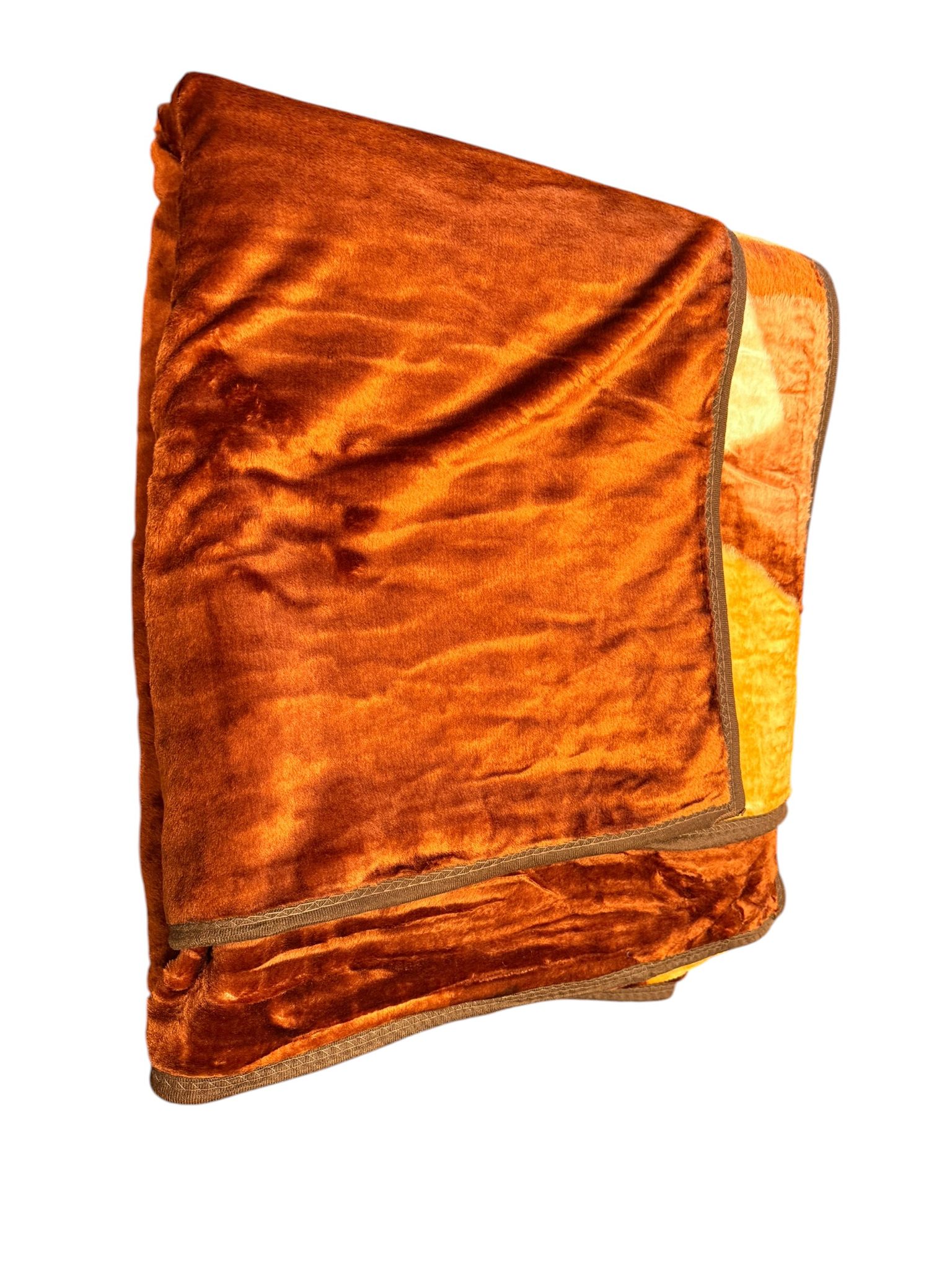 Patura Cocolino Pufoasa Maro cu Model Frunze 200x230 cm