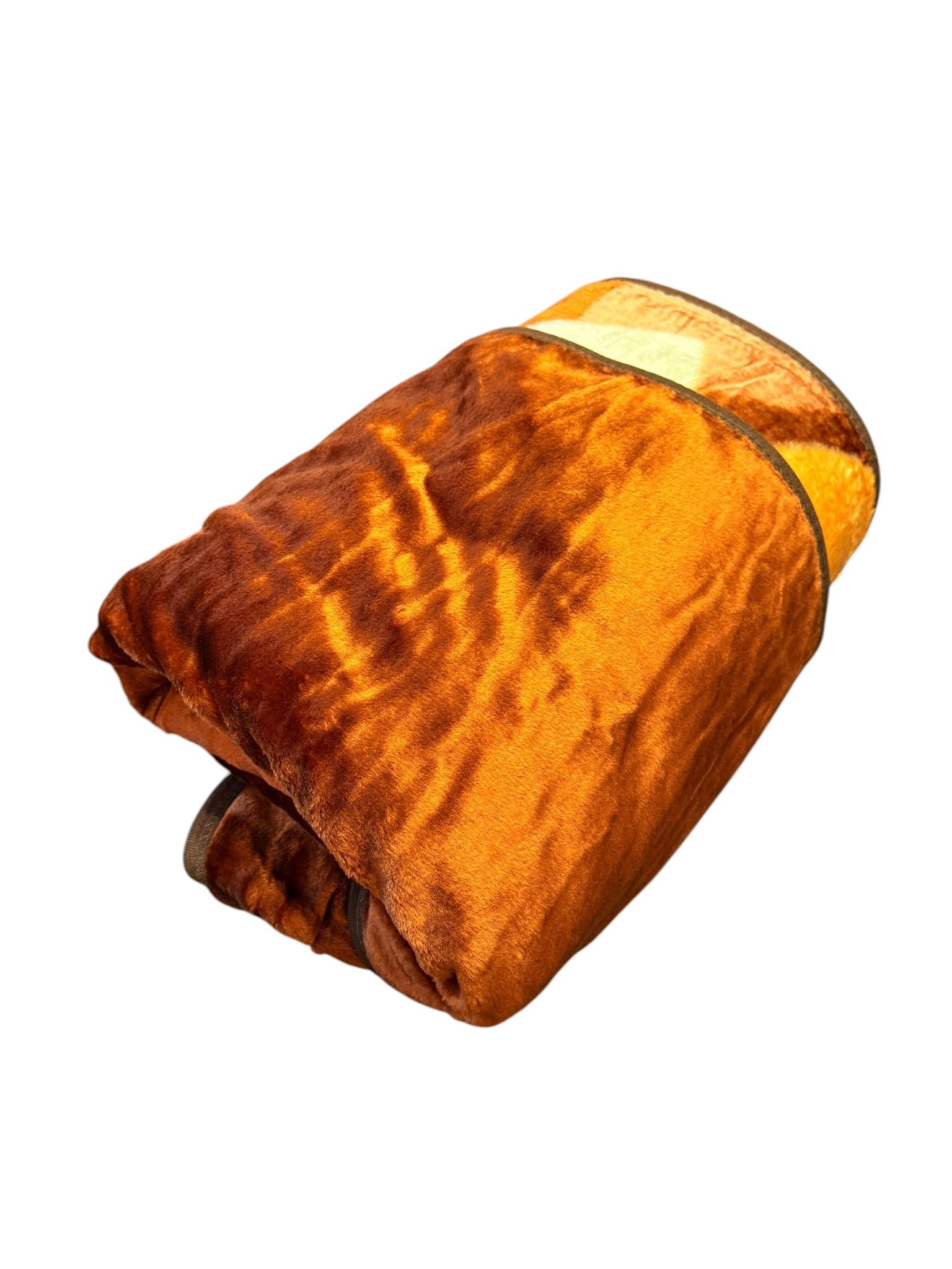 Patura Cocolino Pufoasa Maro cu Model Frunze 200x230 cm
