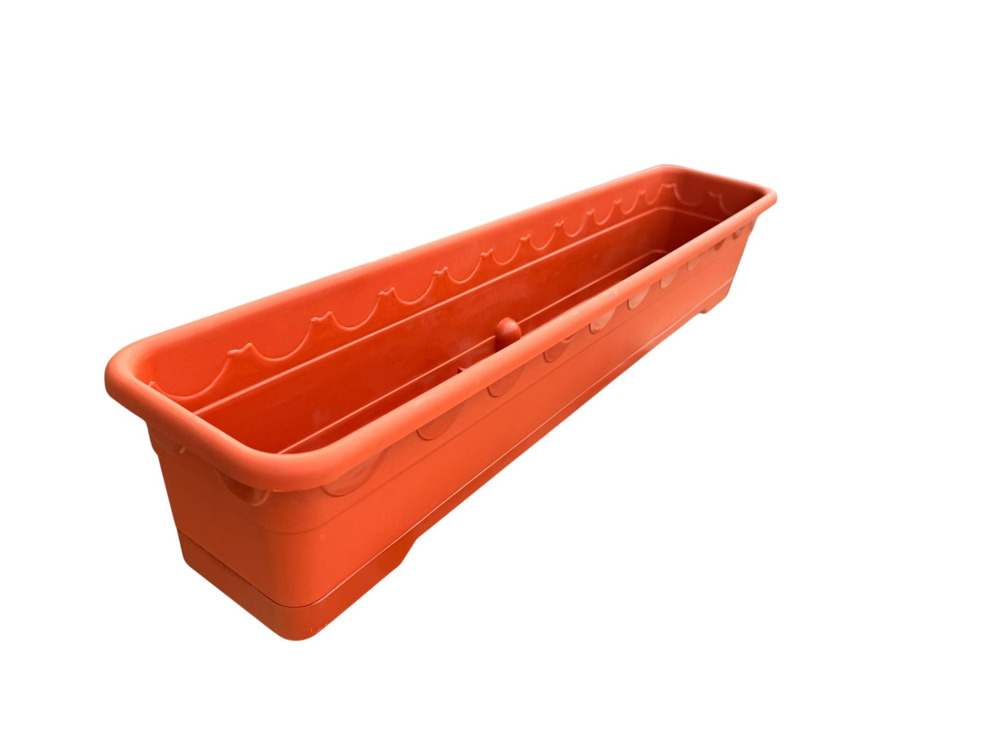 Jardiniera plastic 75 cm cu rezervor apa teracota