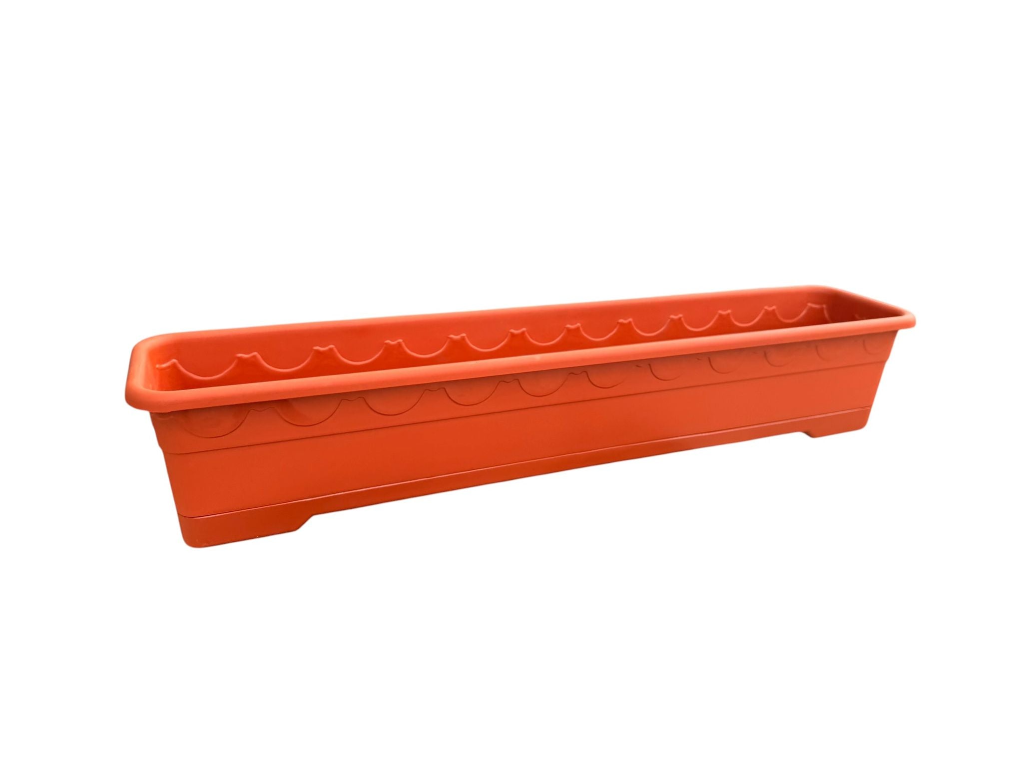 Jardiniera plastic 75 cm cu rezervor apa teracota