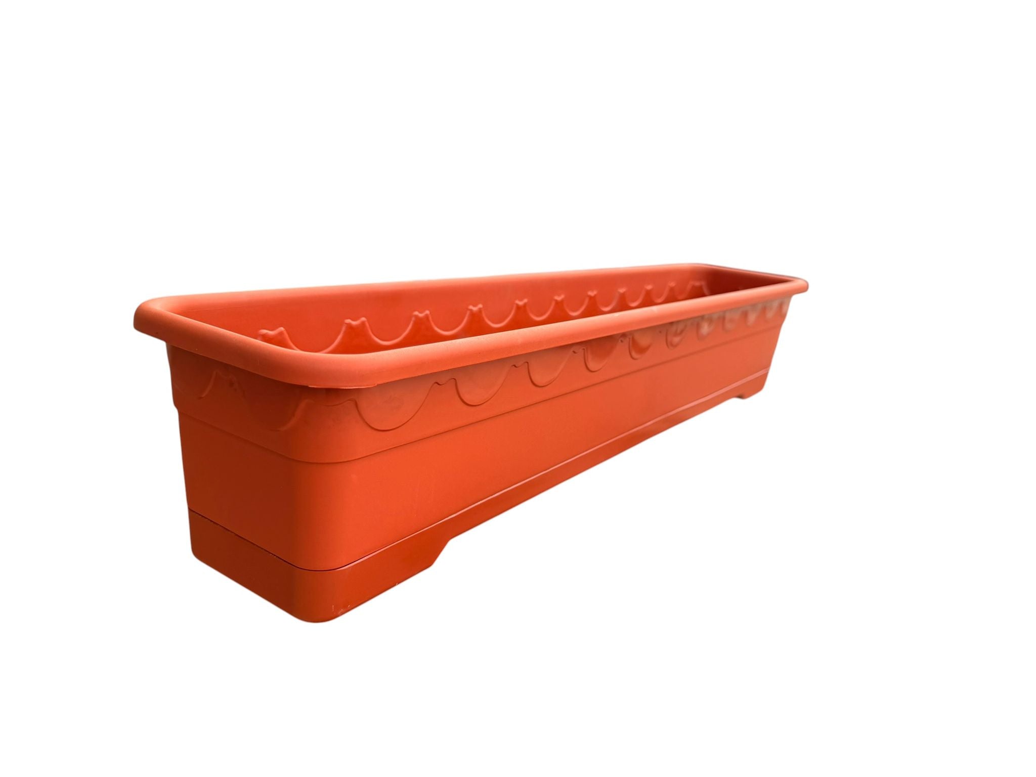 Jardiniera plastic 75 cm cu rezervor apa teracota