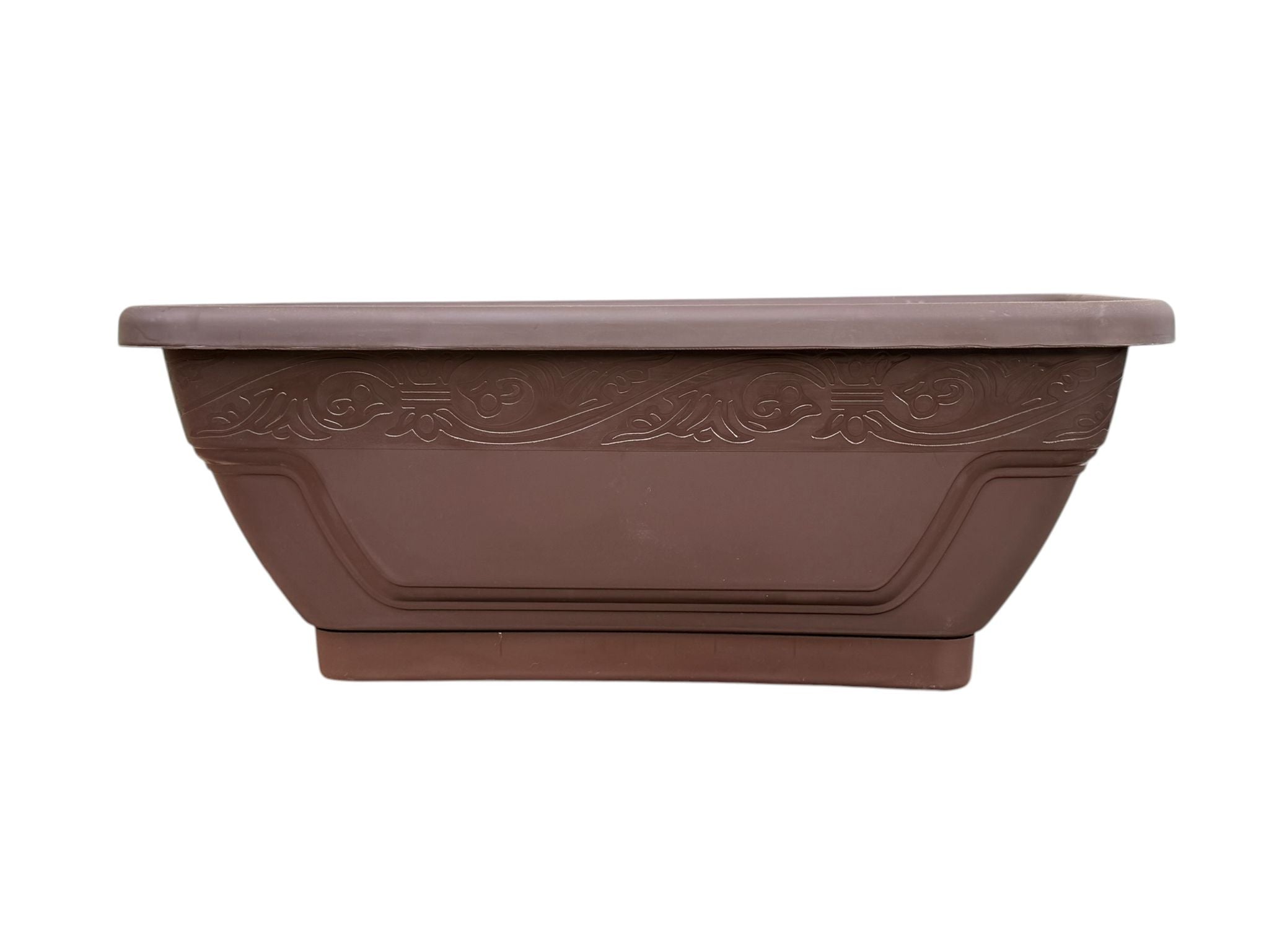 Jardiniera Sterk 40 cm cu rezervor apa maro