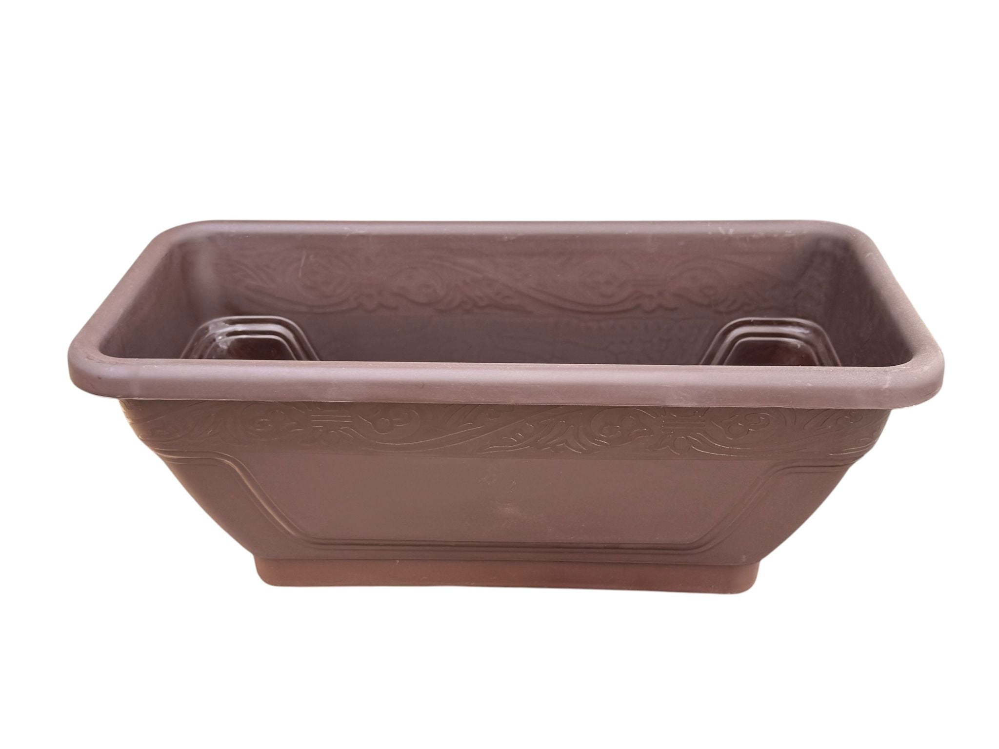 Jardiniera Sterk 40 cm cu rezervor apa maro