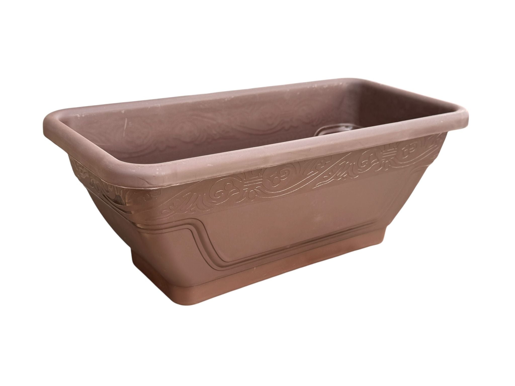 Jardiniera Sterk 40 cm cu rezervor apa maro