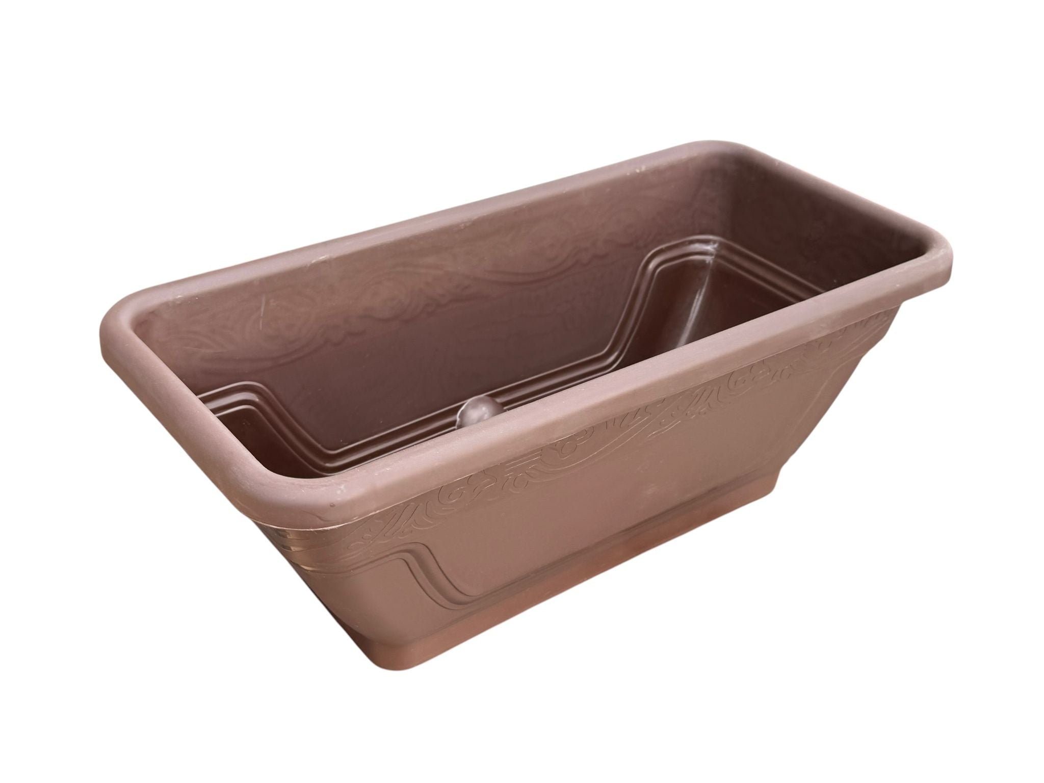 Jardiniera Sterk 40 cm cu rezervor apa maro