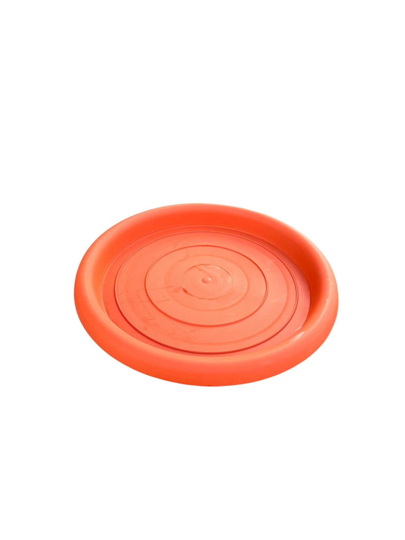 Ghiveci flori din plastic 30 cm cu farfurie, model clasic, culoare teracotă