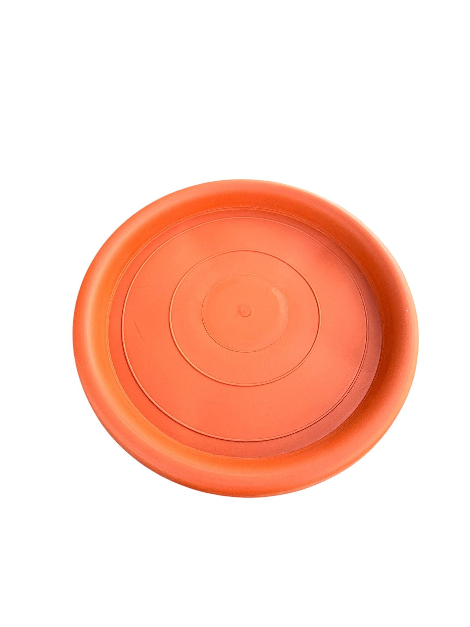 Ghiveci flori din plastic 40 cm cu farfurie, model clasic, culoare teracotă