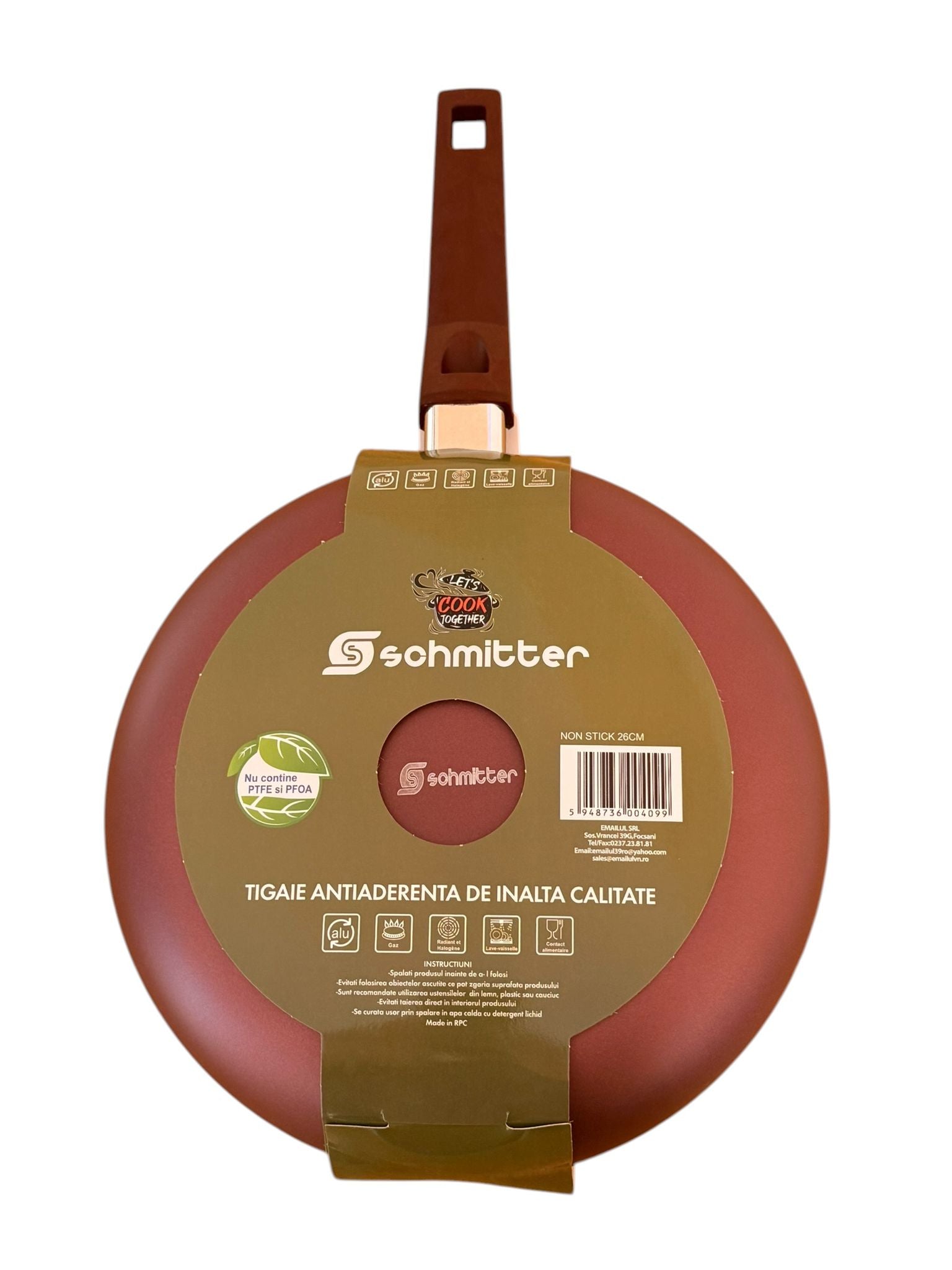 Tigaie Schmitter Aluminiu Teflonat 26 cm Antiaderenta Gatire Uniforma