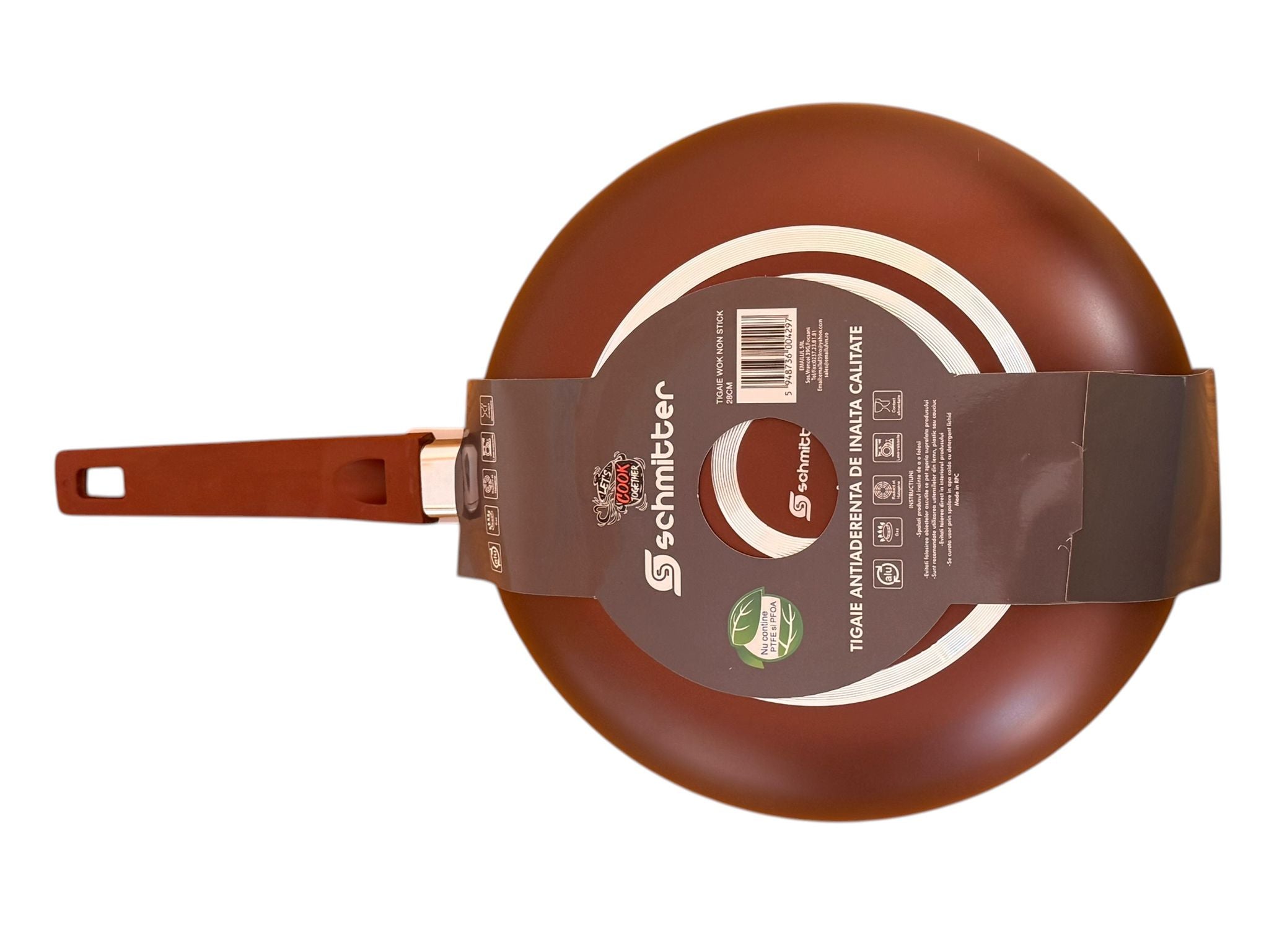 Tigaie Wok Schmitter Aluminiu Teflonat 28x9 cm Antiaderenta Gatire Rapida