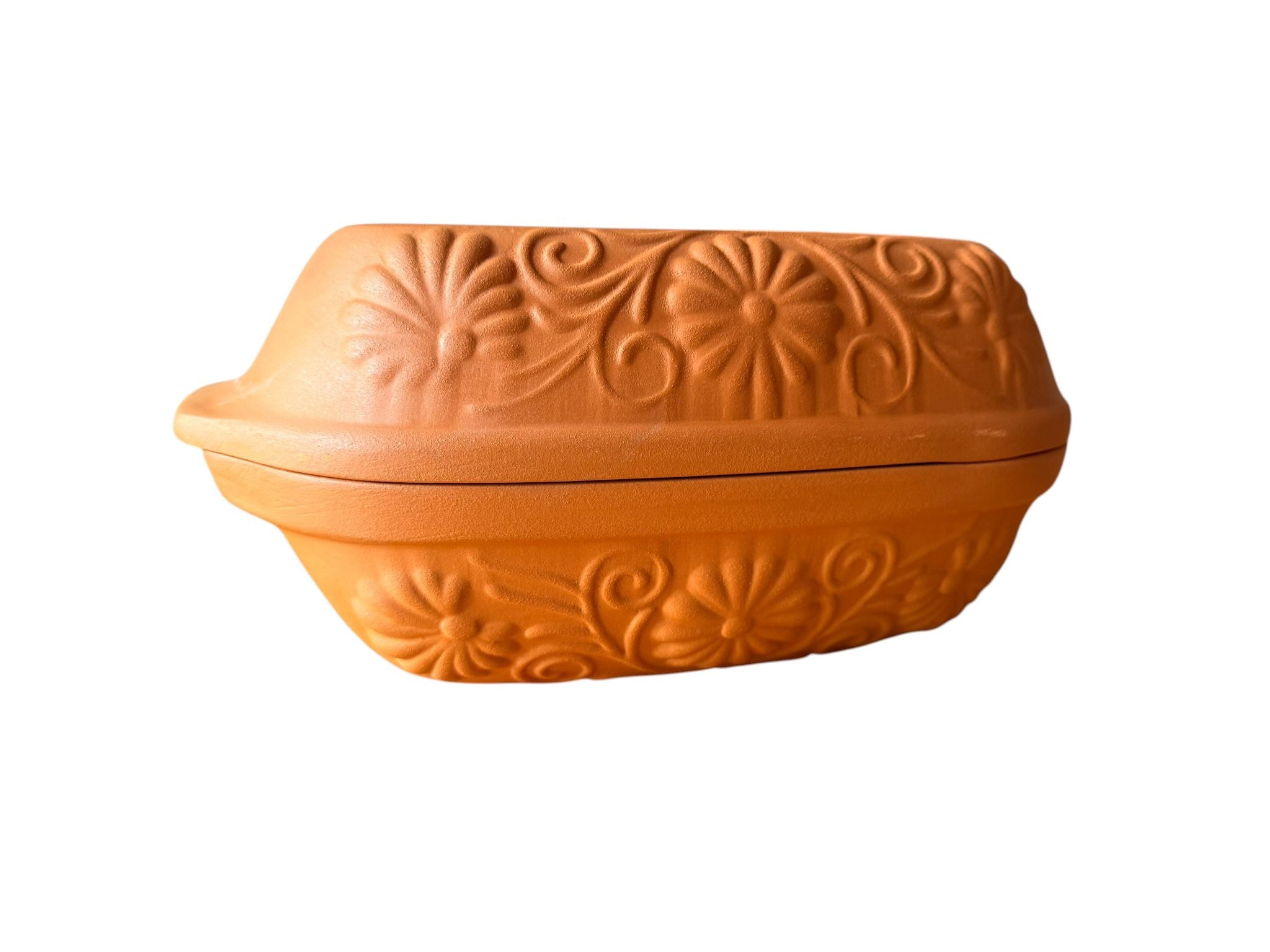 Vas Roman din Lut 3L cu Capac, 30x21x13 cm