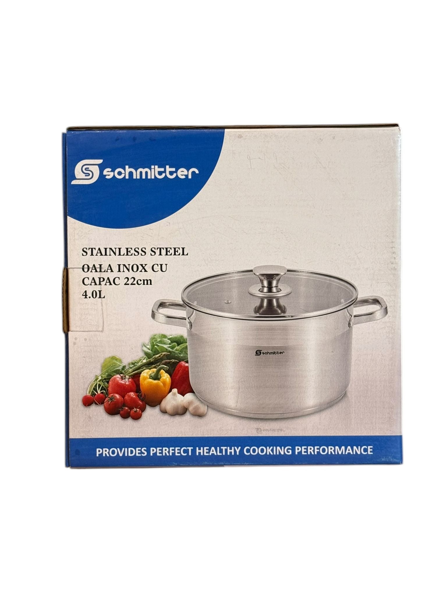 Oala Inox Schmitter 22 cm cu Capac 4 L