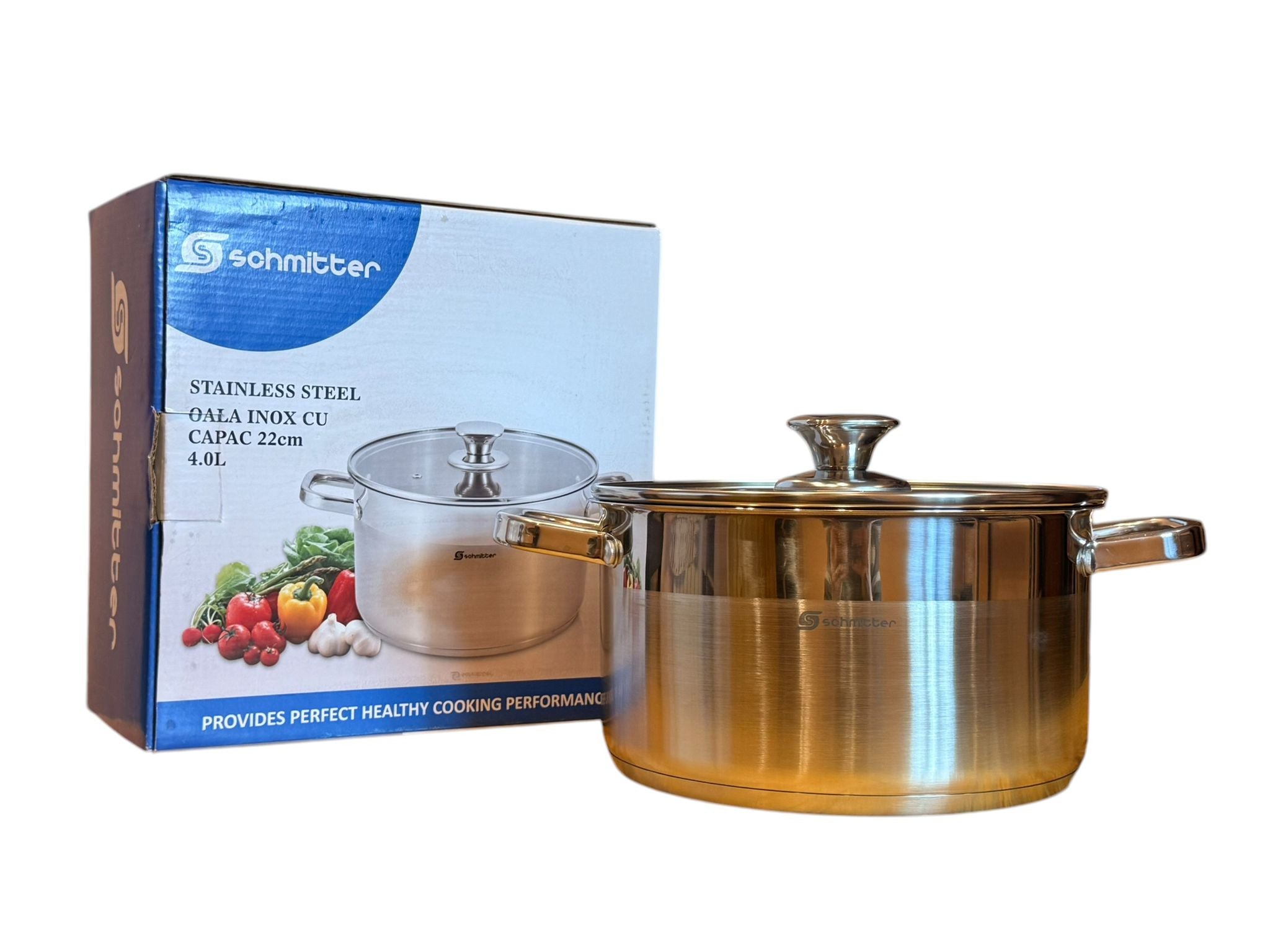 Oala Inox Schmitter 22 cm cu Capac 4 L
