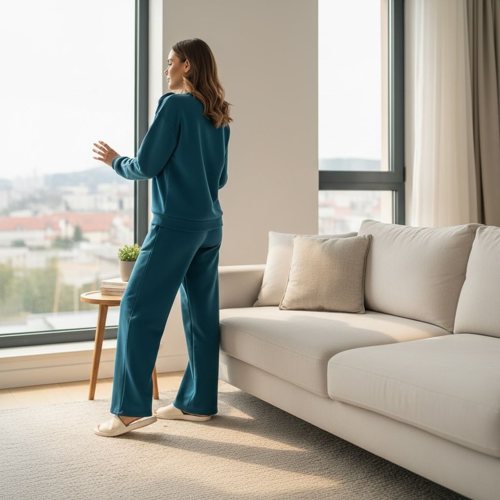 Compleu dama casual albastru petrol Made in Italy bluza cu funda si pantaloni largi marime universala