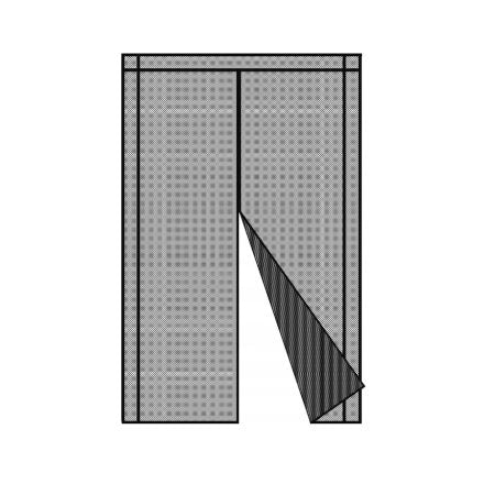 Perdea anti insecte magnetica pentru usa 100x210 cm GRI