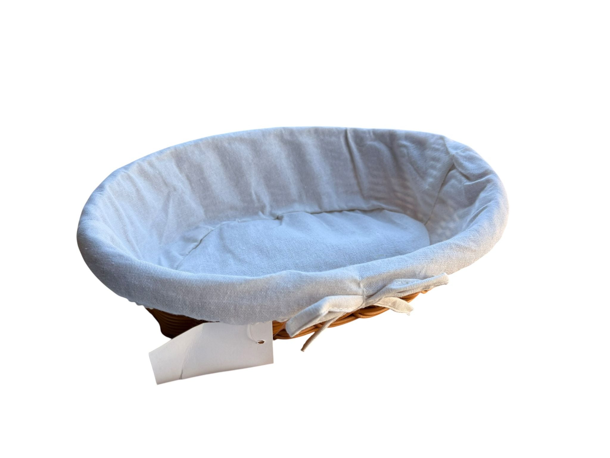 Cos paine oval impletit cu husa textila detasabila 17 cm
