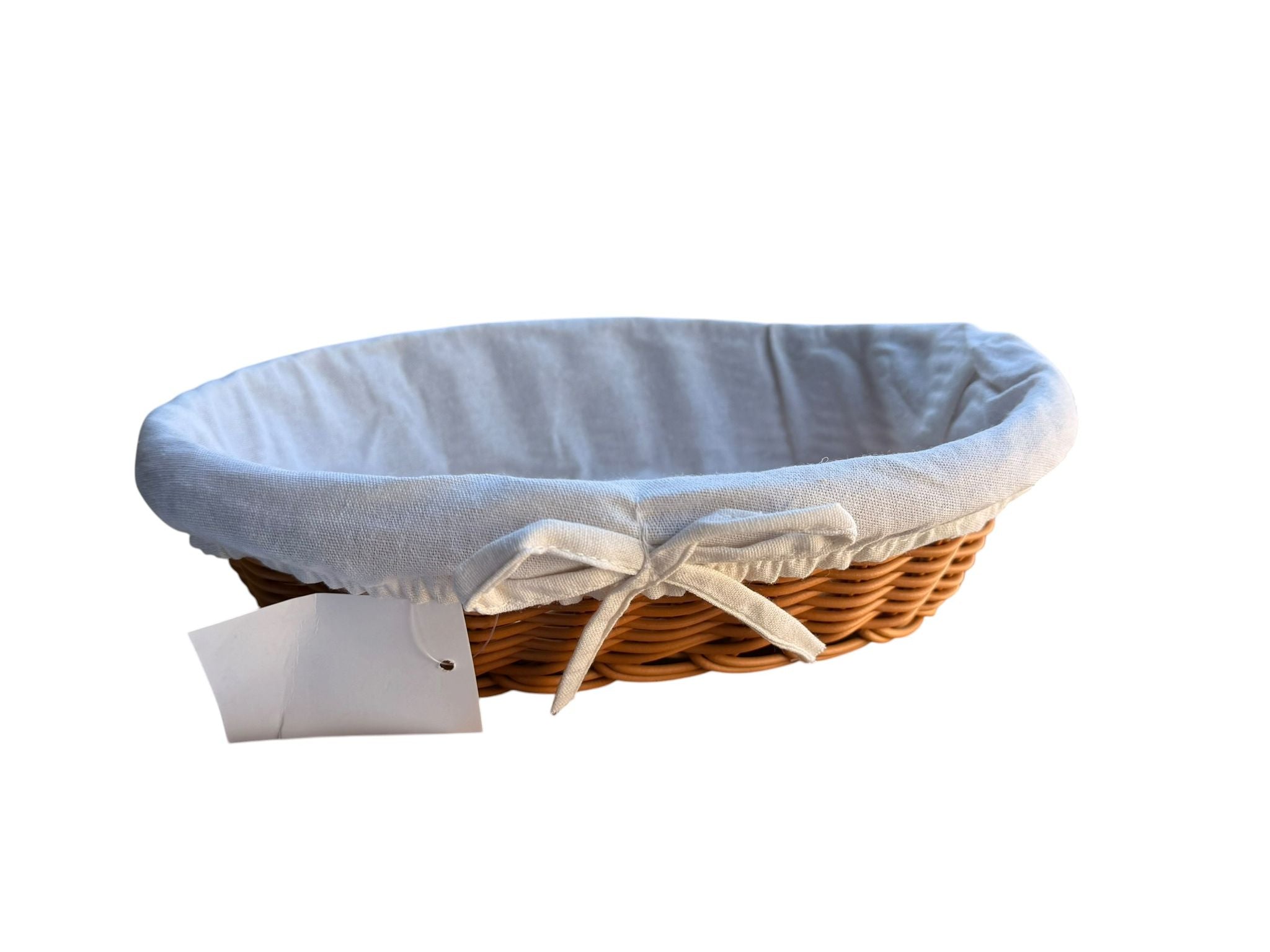 Cos paine oval impletit cu husa textila detasabila 17 cm