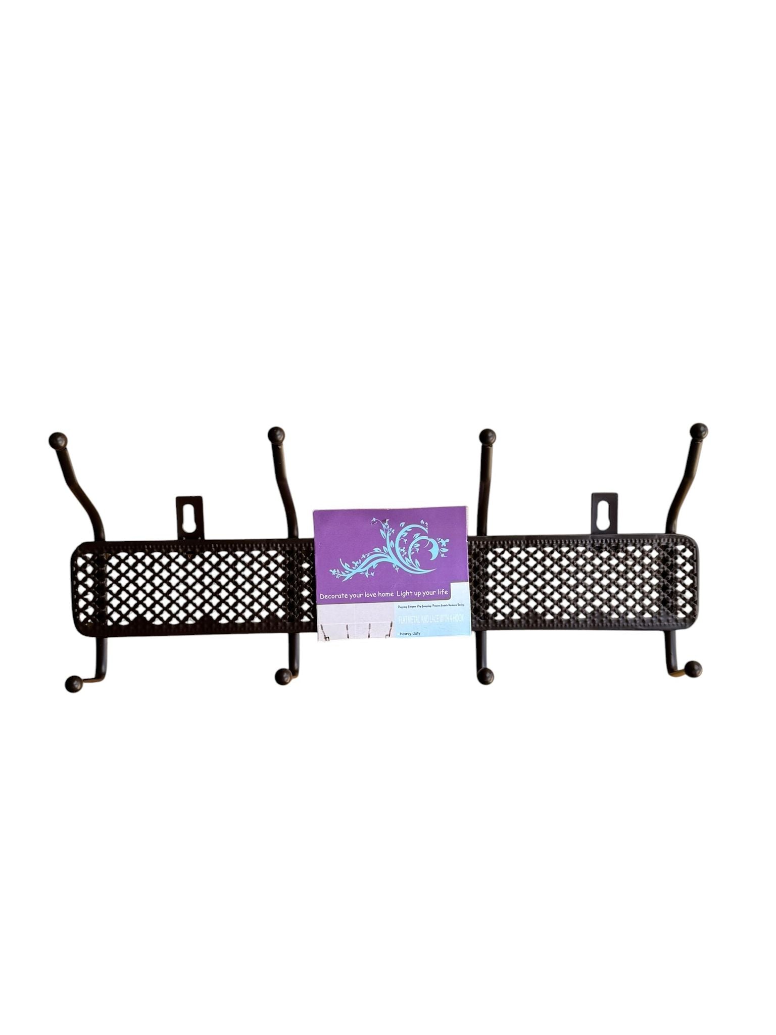 Cuier de perete metalic cu 4 brațe 36 cm