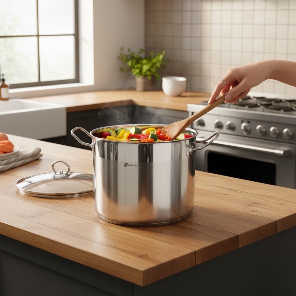 Oala inox cilindrica Schmitter 6.8 litri 22 cm cu capac