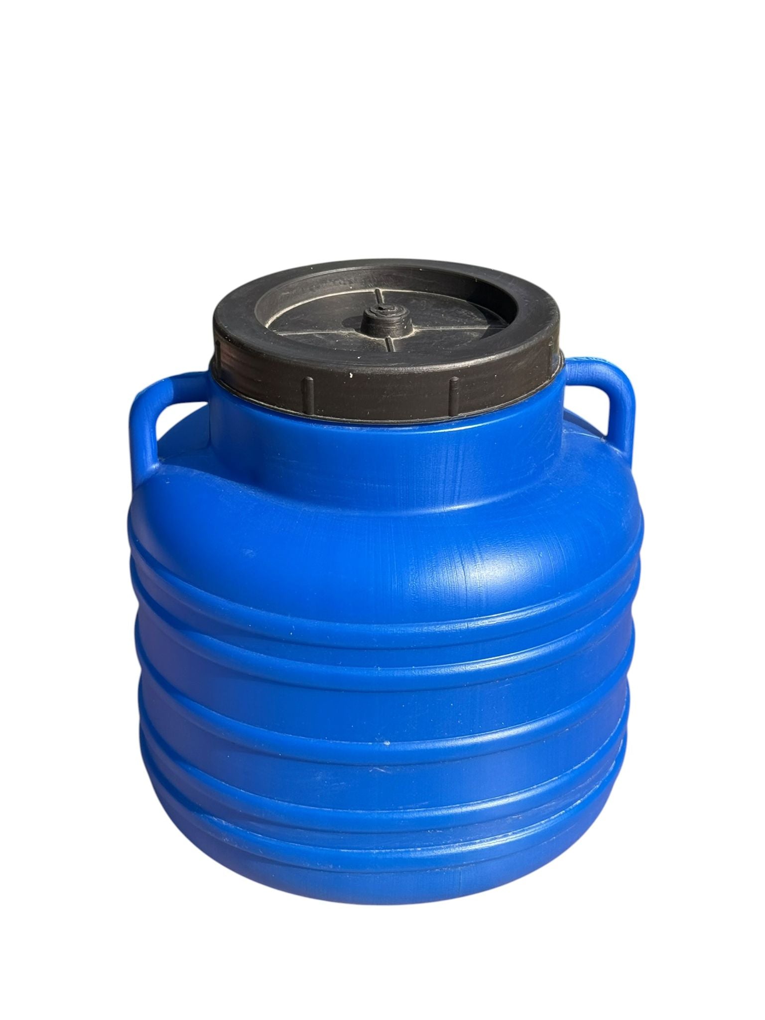Bidon plastic alimentar 10 litri albastru cu capac si manere