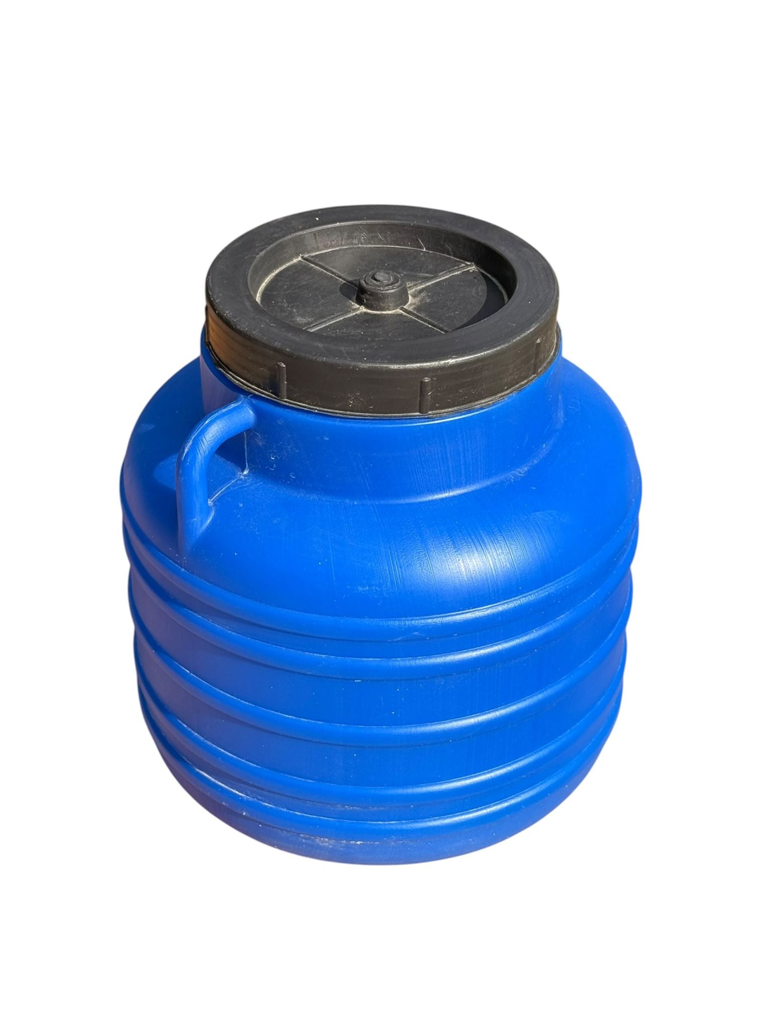 Bidon plastic alimentar 10 litri albastru cu capac si manere