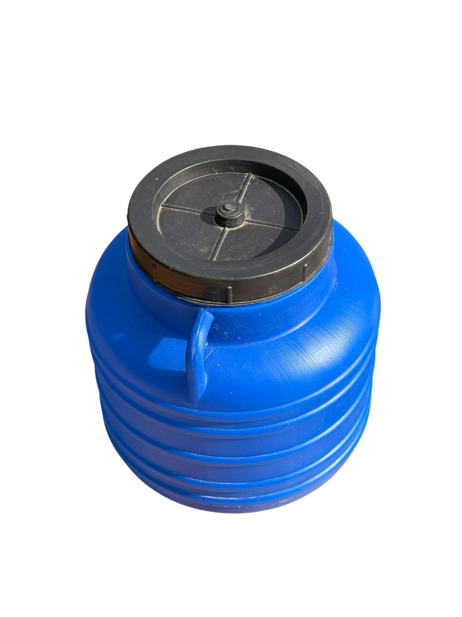Bidon plastic alimentar 10 litri albastru cu capac si manere