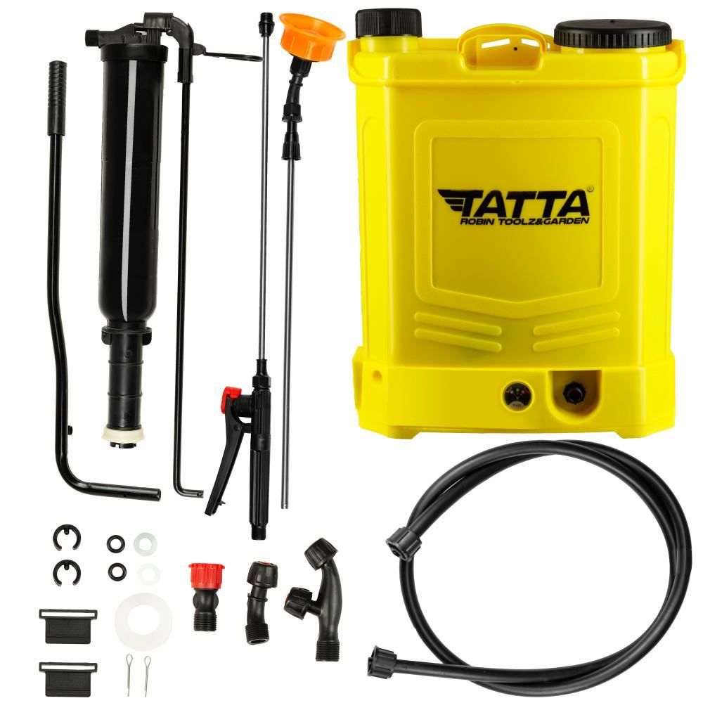 Pompa stropit cu acumulator si actionare manuala 2 in 1 Tatta, 16L, vermorel electric de spate