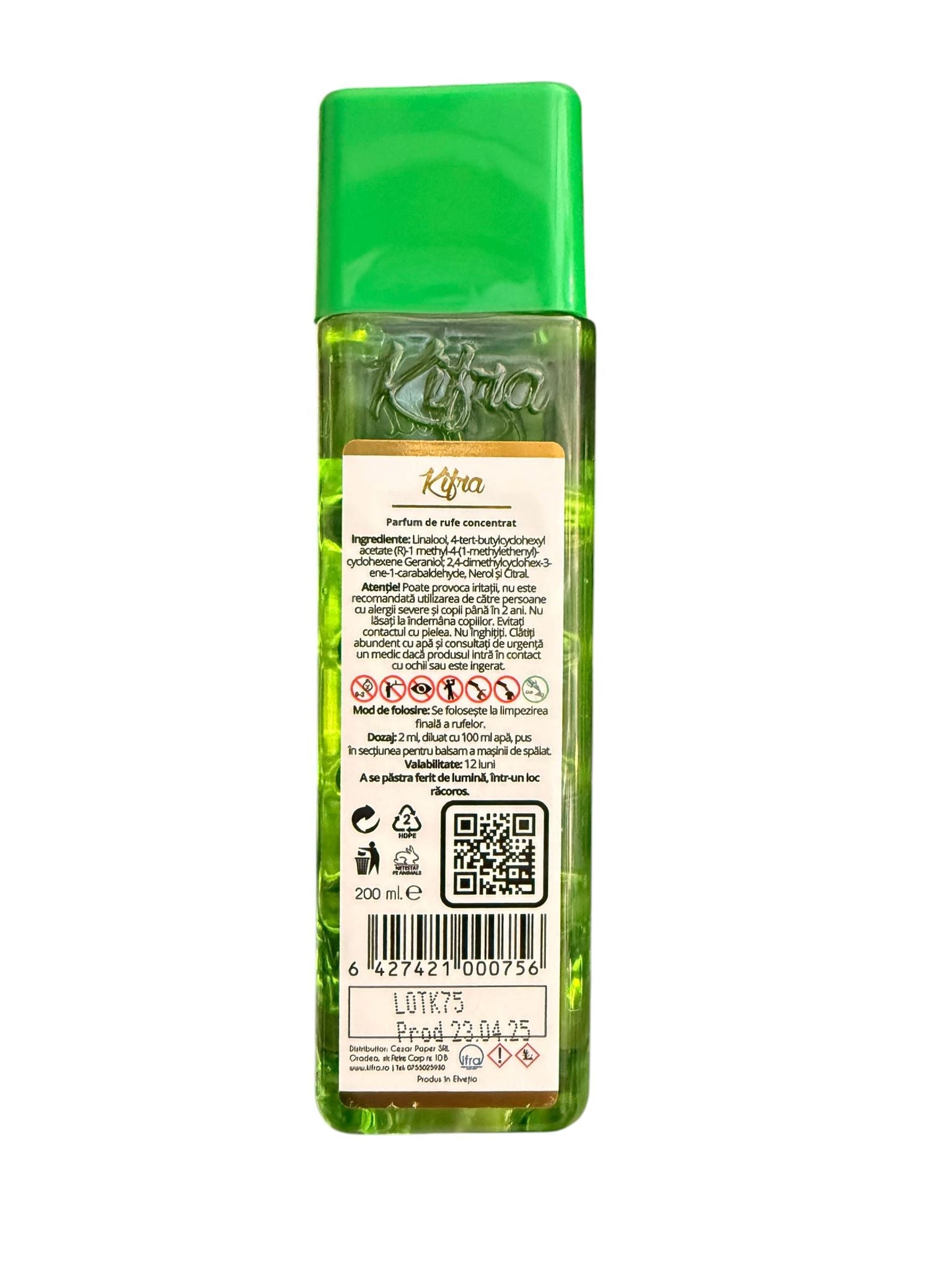 Parfum de rufe Kifra Vetiver, 80 spalari, 200 ml