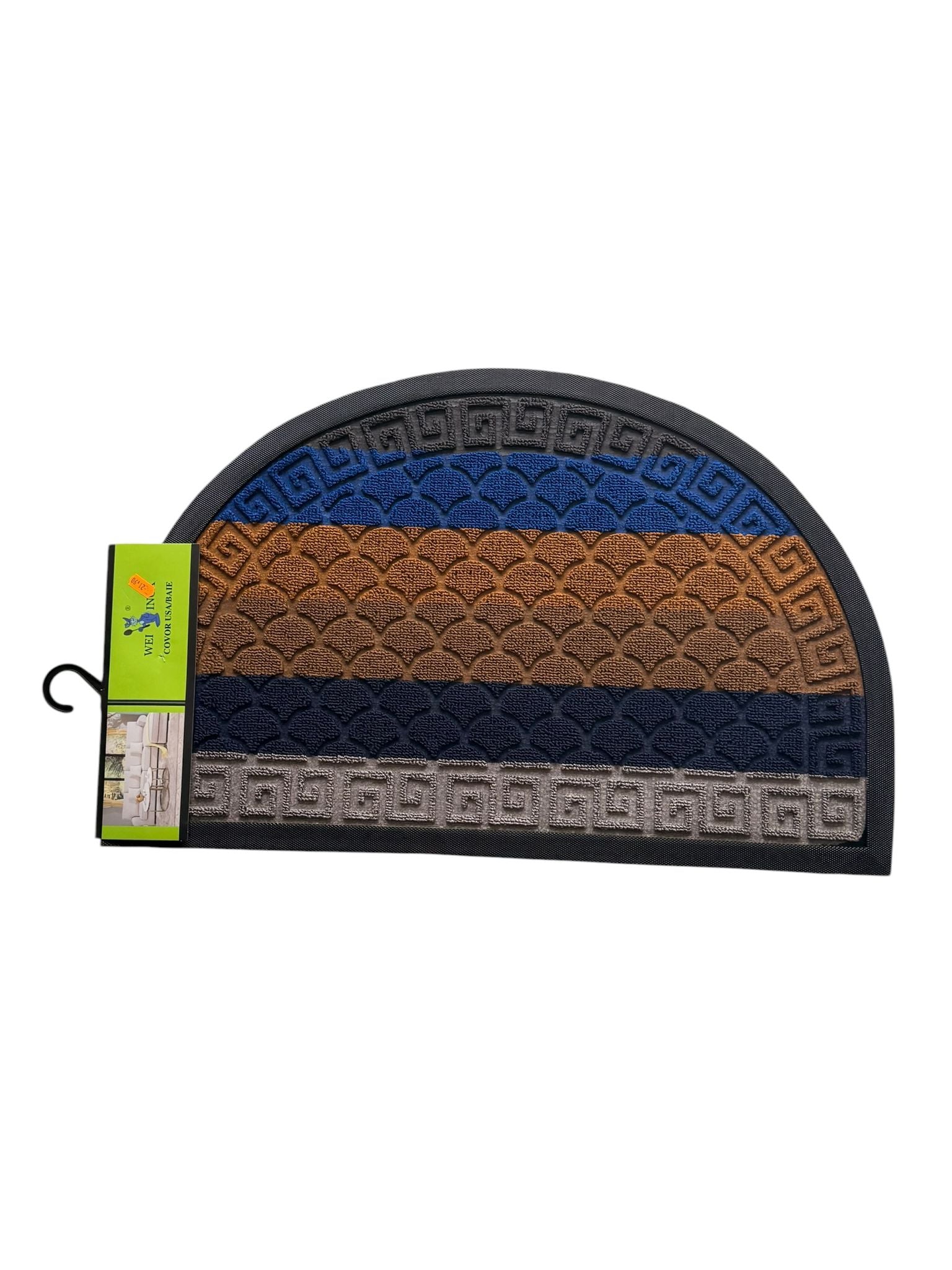 Covor usa semirotund antiderapant 45x70 cm interior exterior model geometric