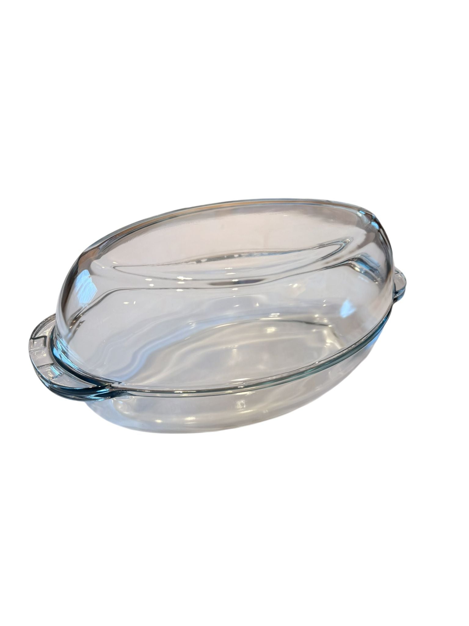 Vas yena oval cu capac Borcam 2.25L sticla termorezistenta