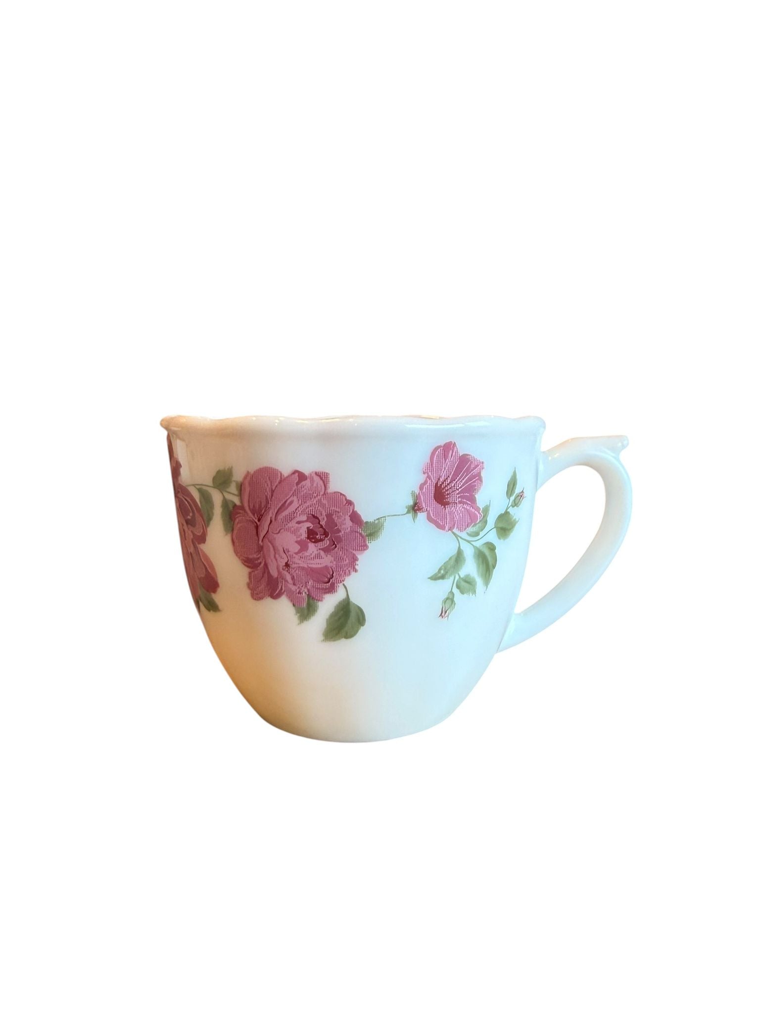 Set cesti cafea cu farfurii 12 piese model floral opal 6 persoane