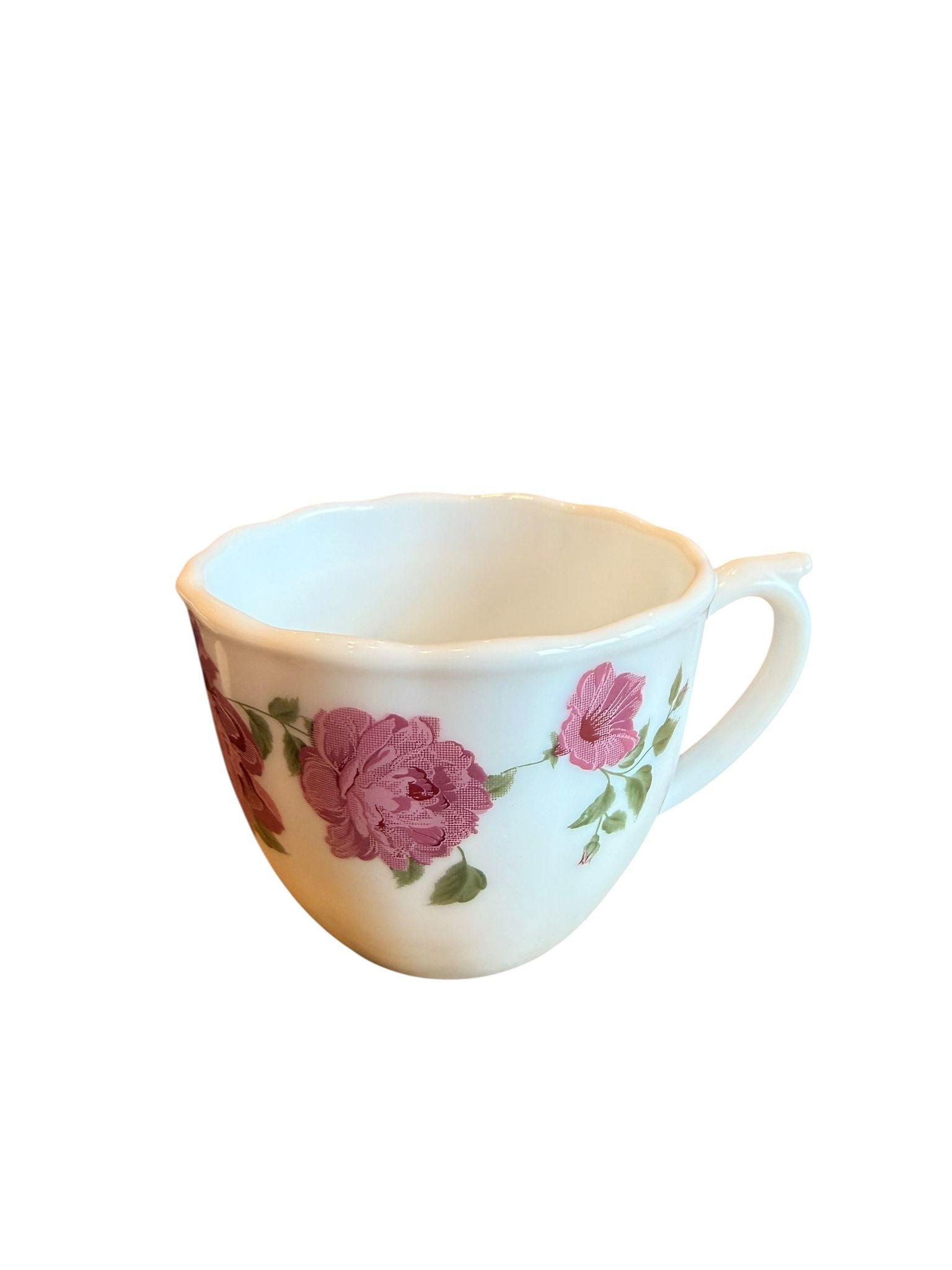 Set cesti cafea cu farfurii 12 piese model floral opal 6 persoane