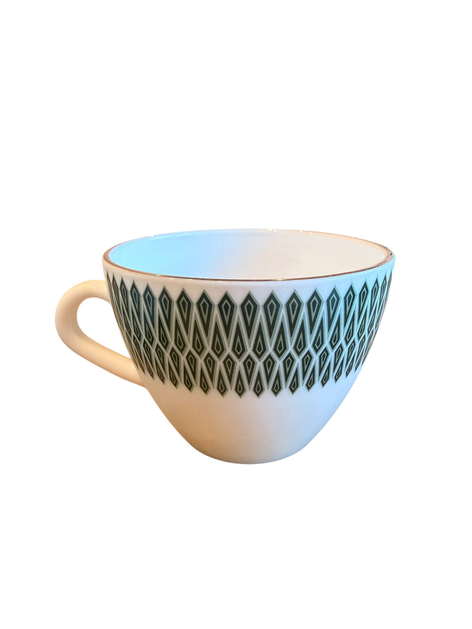 Set cesti cafea cu farfurii 12 piese opal decor verde 190 ml 6 persoane