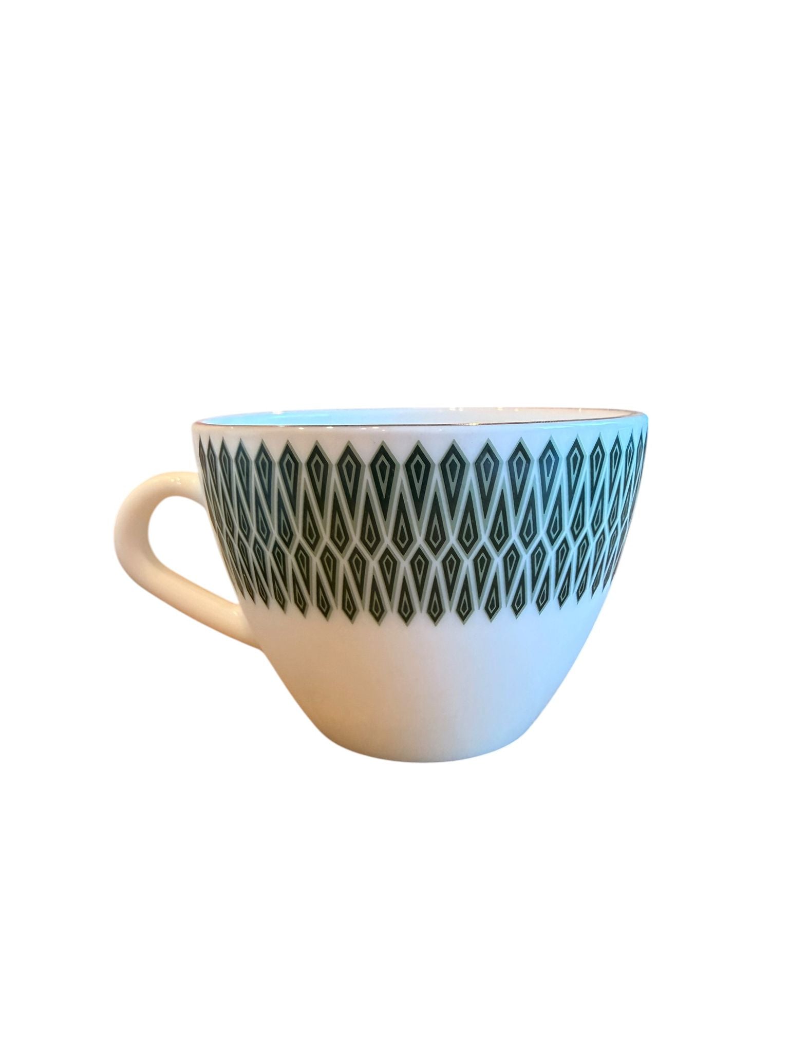 Set cesti cafea cu farfurii 12 piese opal decor verde 190 ml 6 persoane