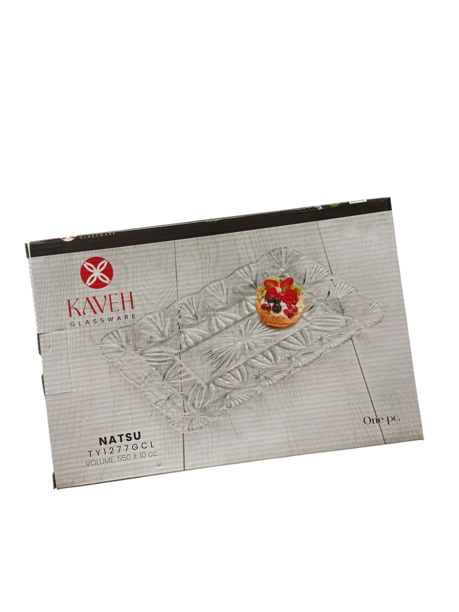 Kaveh platou sticla dreptunghiular model decorativ Natsu 550 CC