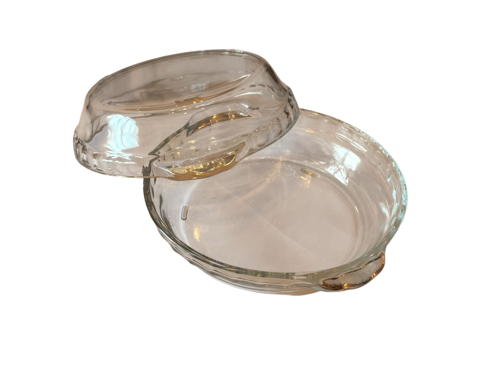 Fellino caserola sticla rotunda cu manere set 2 piese