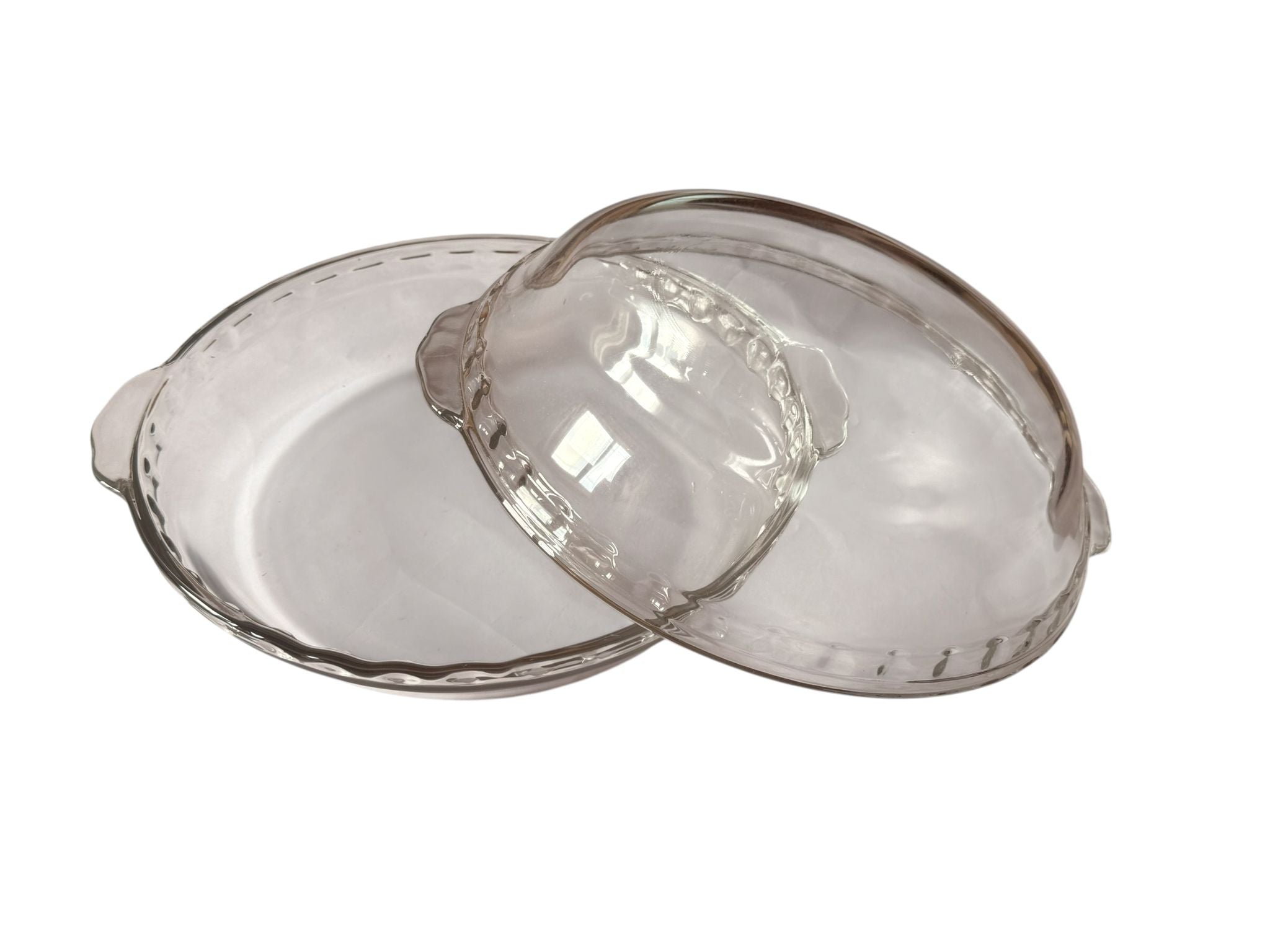 Fellino caserola sticla rotunda termorezistenta cu capac set 2 piese