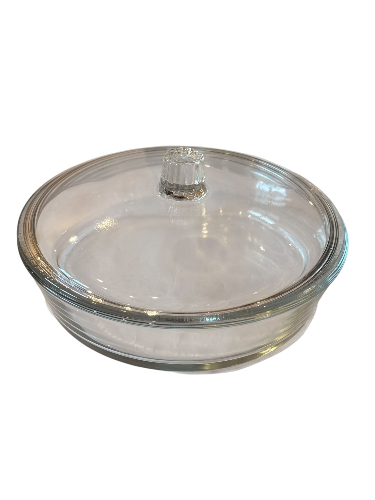Vas yena rotund cu capac sticla termorezistent 22 cm