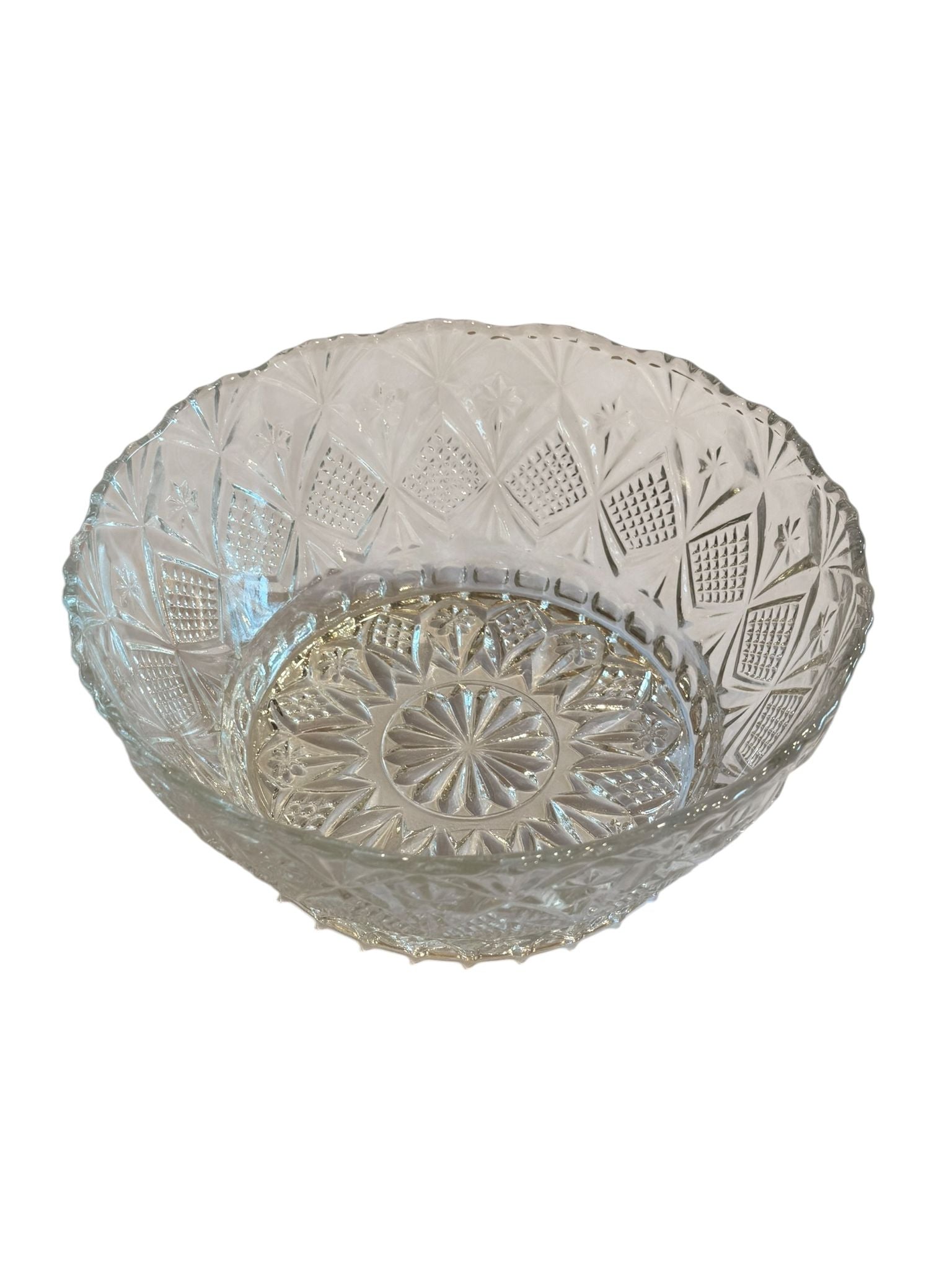Bol sticla decorativa model cristal 23 cm