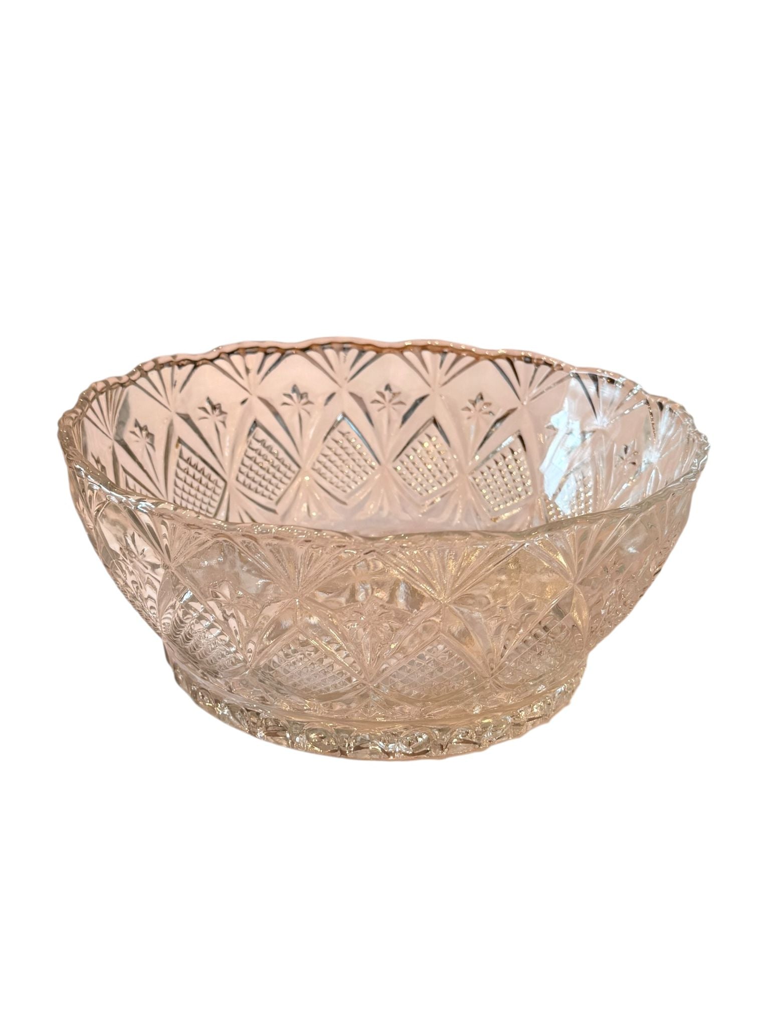 Bol sticla decorativa model cristal 23 cm