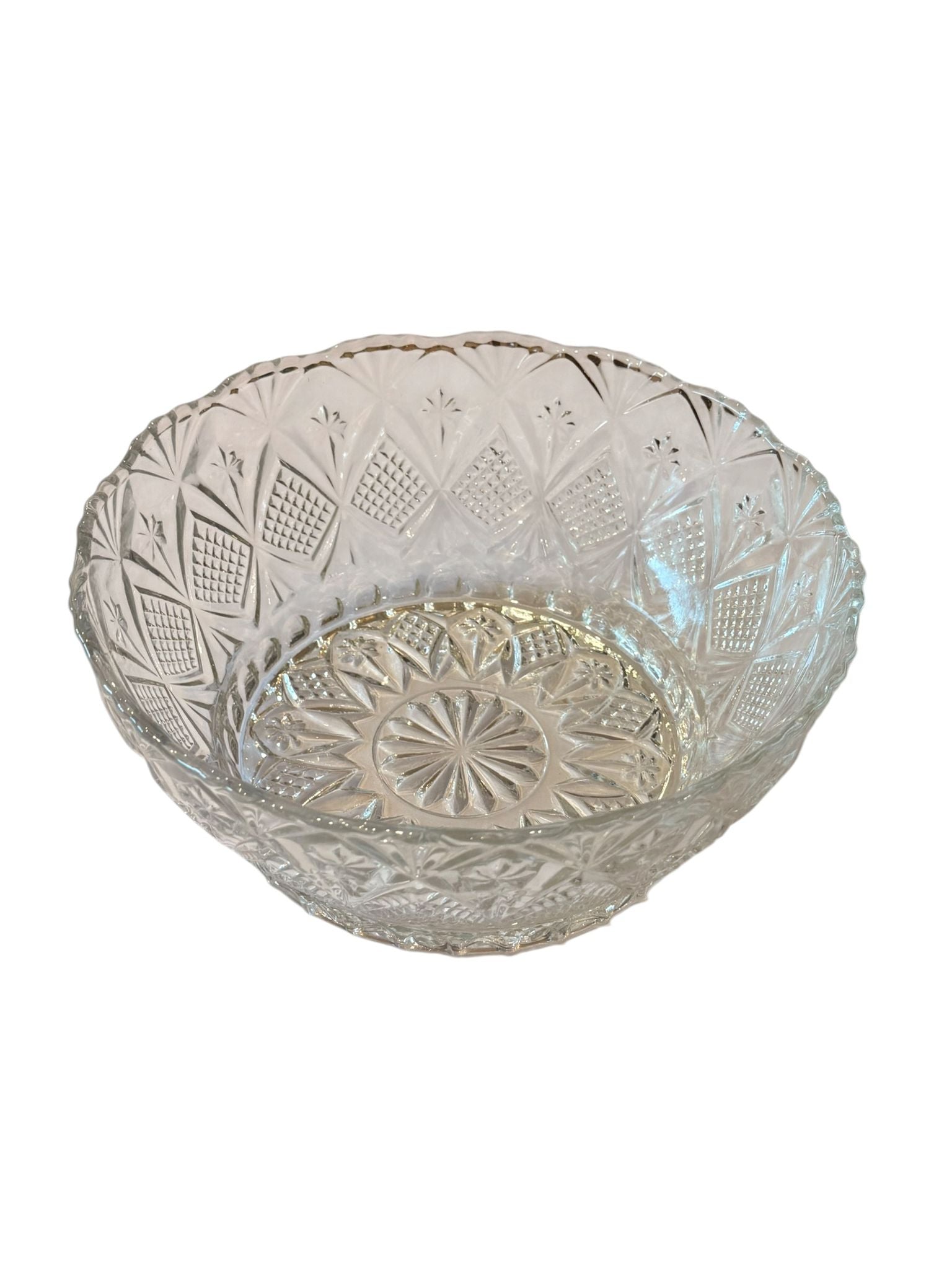 Bol sticla decorativa model cristal 23 cm