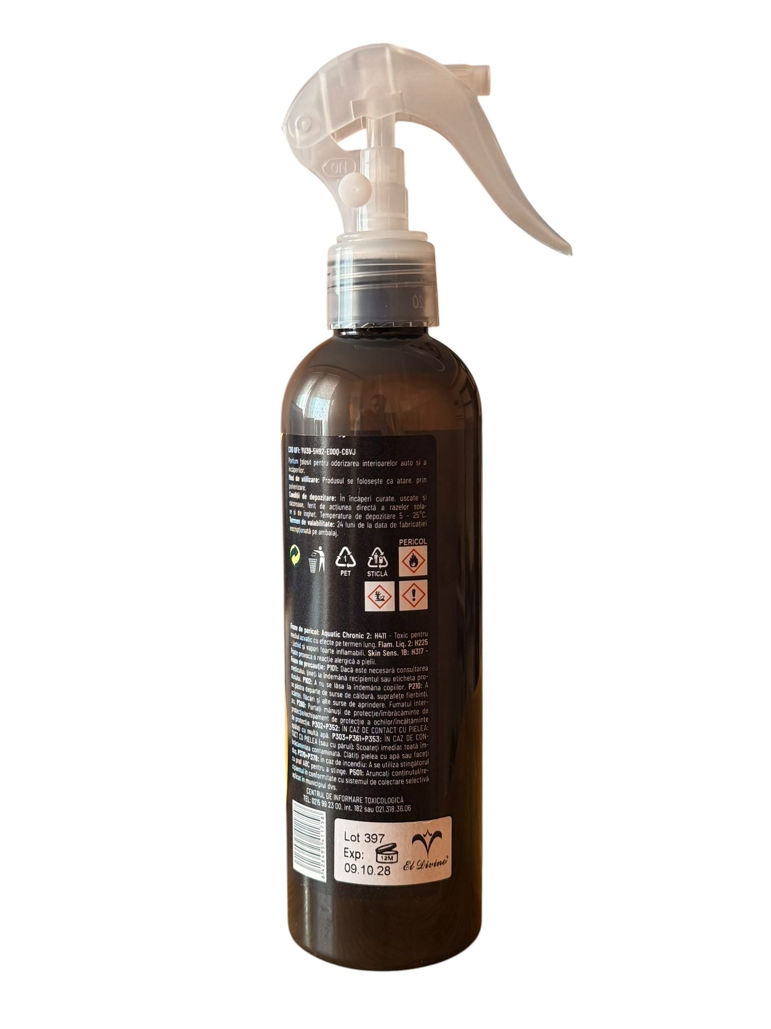 Odorizant profesional ambient si textile El Divino Gold Softy 250 ml
