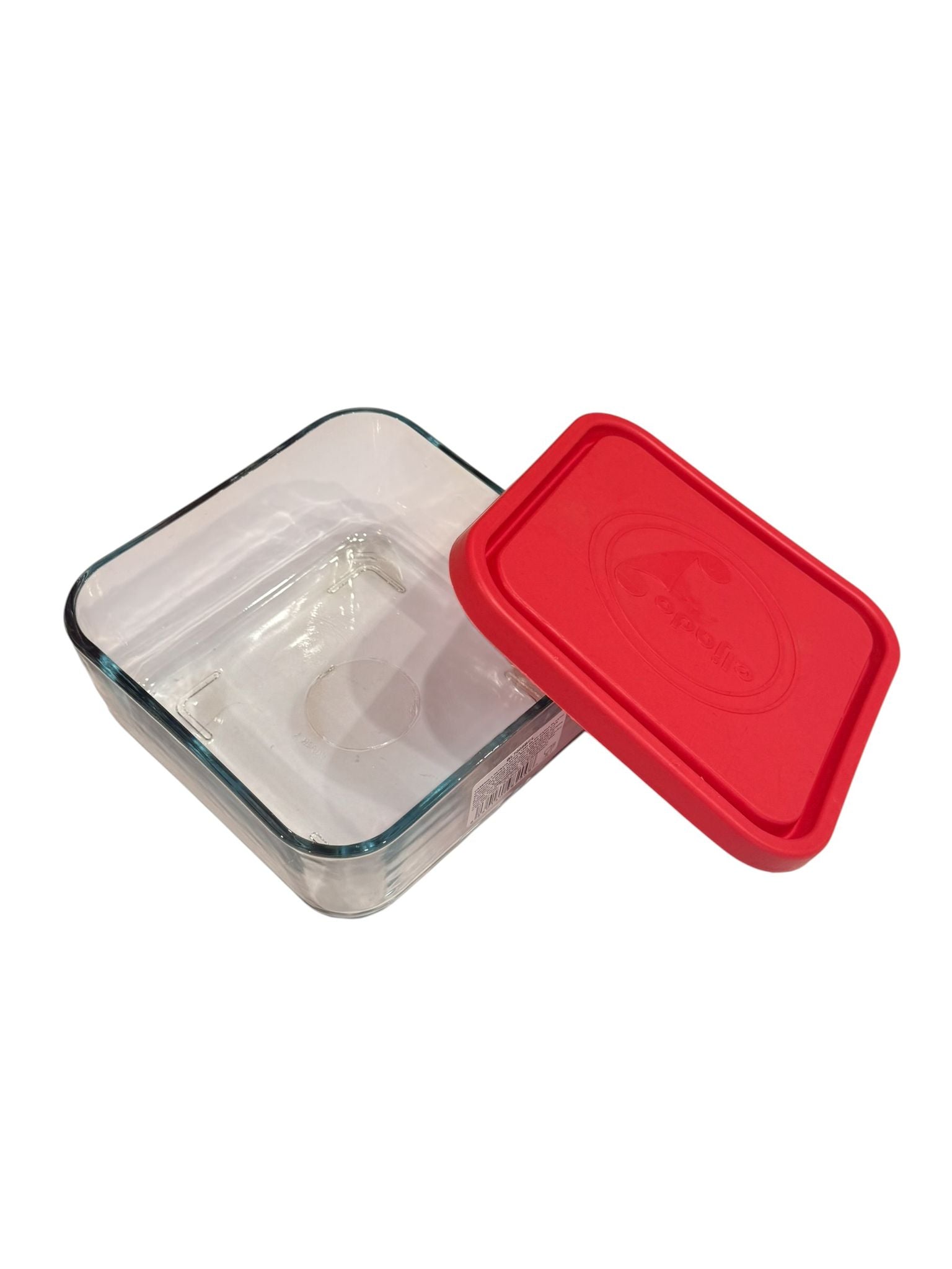 Caserola sticla patrata cu capac plastic 1000 ml