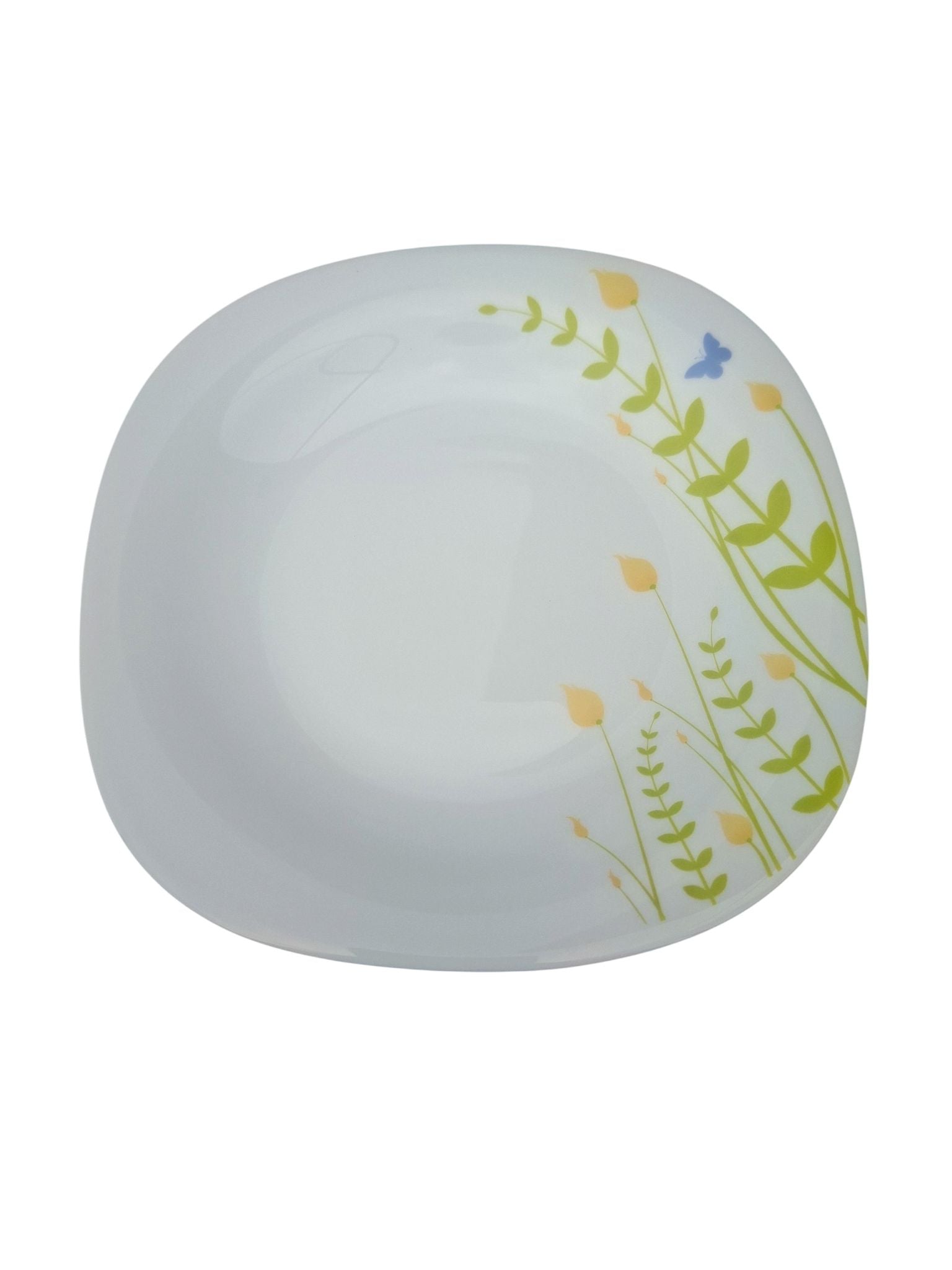 Set farfurii 18 piese din opal model floral patrat