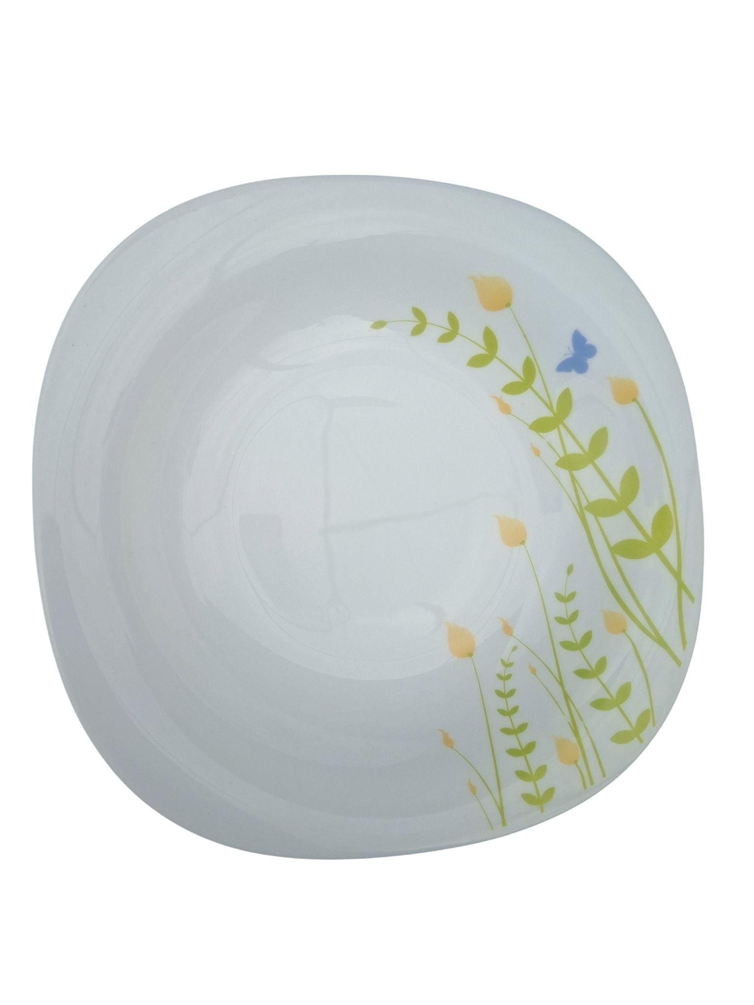 Set farfurii 18 piese din opal model floral patrat