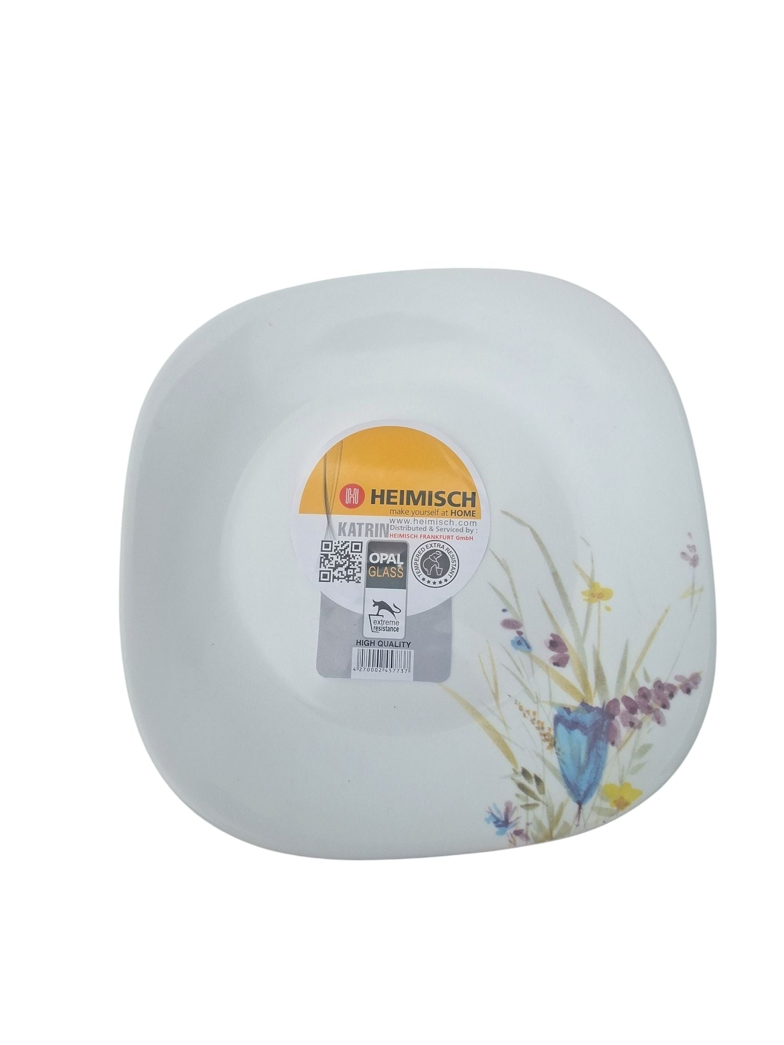 Set farfurii 18 piese din opal Heimisch Katrin model floral patrat