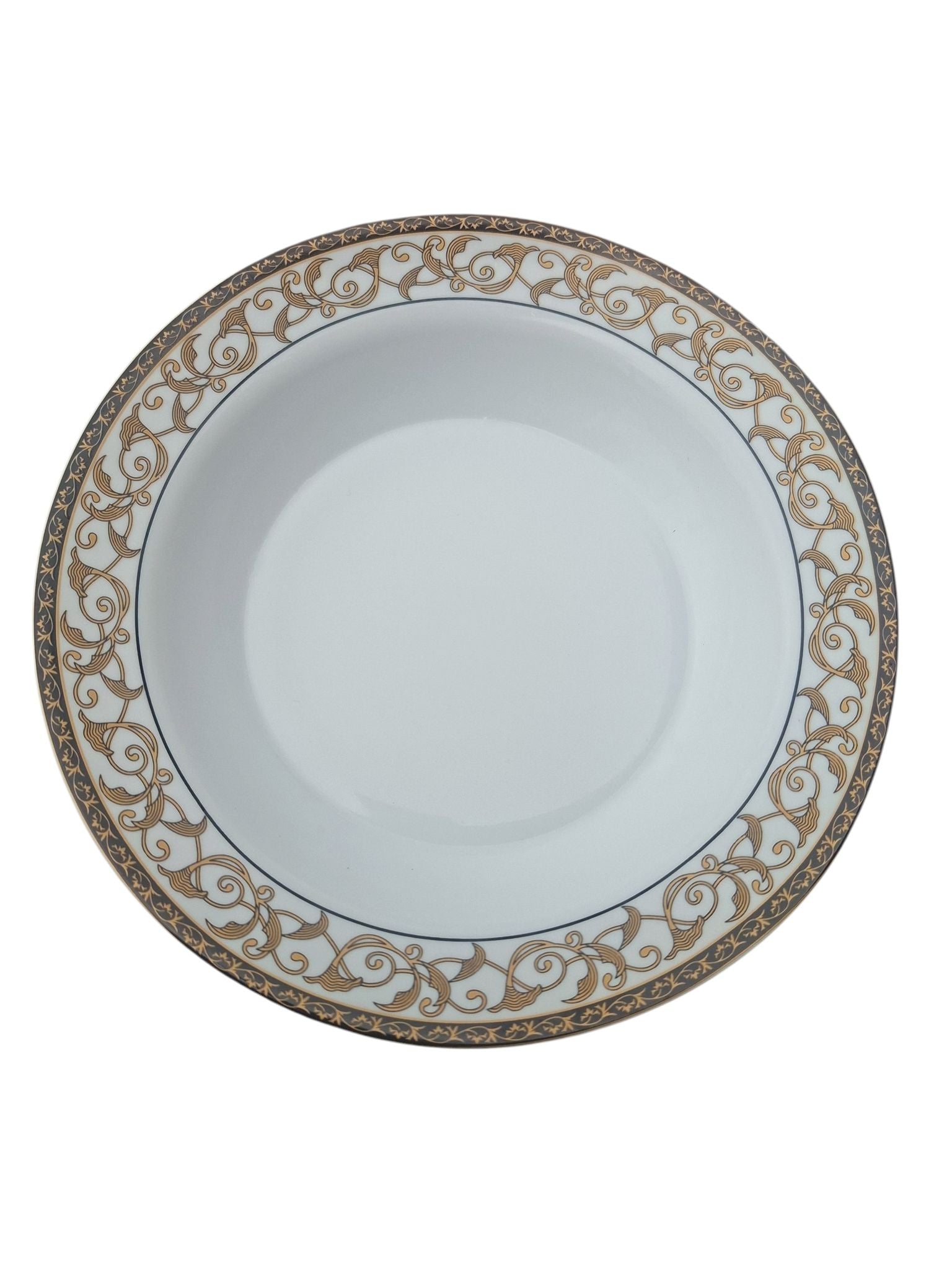 Set farfurii 18 piese din opal Home Class model elegant auriu