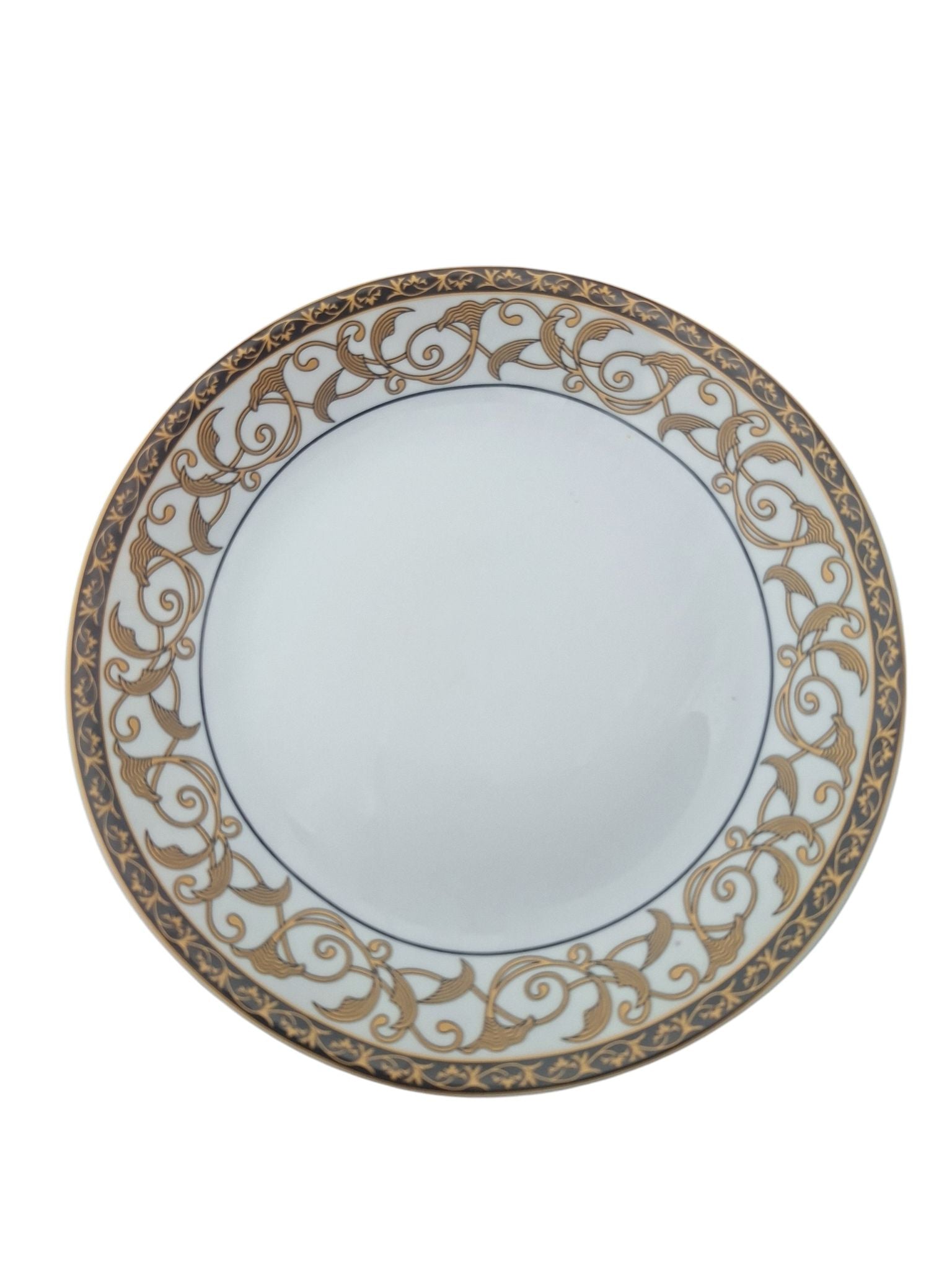 Set farfurii 18 piese din opal Home Class model elegant auriu